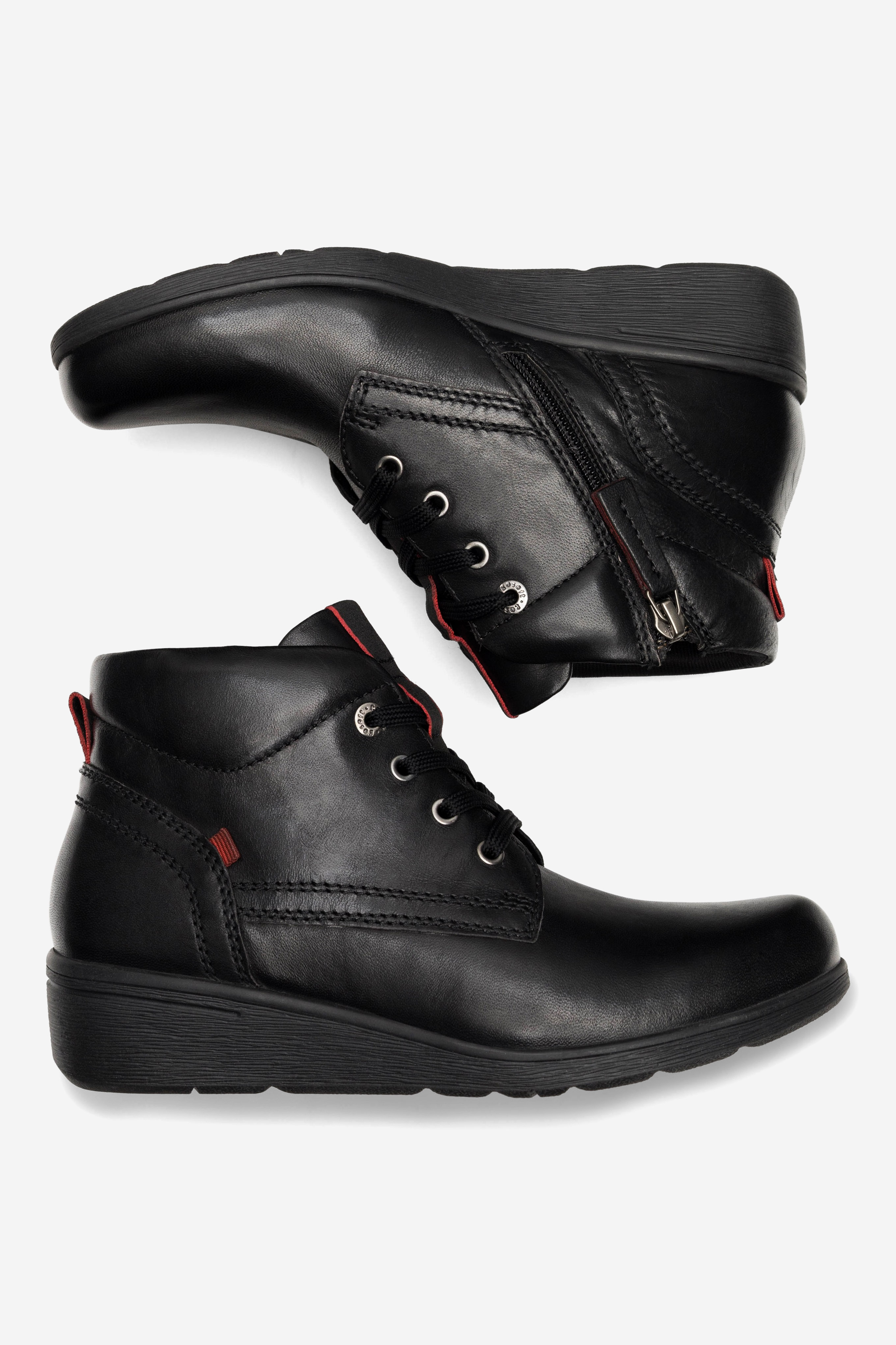 Šněrovací vyšší obuv ČERNÁ