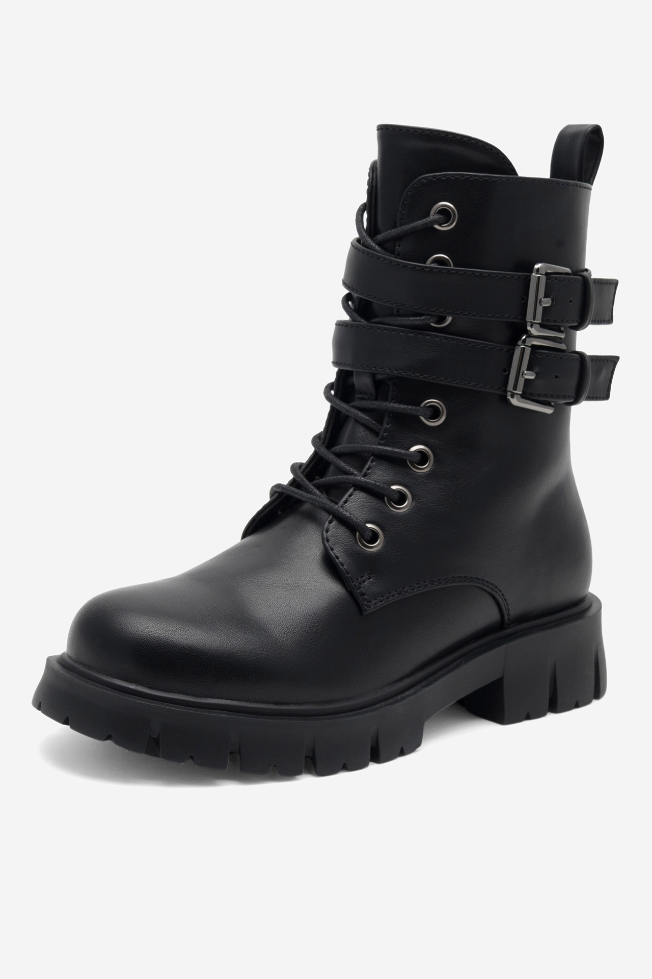 Gležnjarji z vezalkami Črna