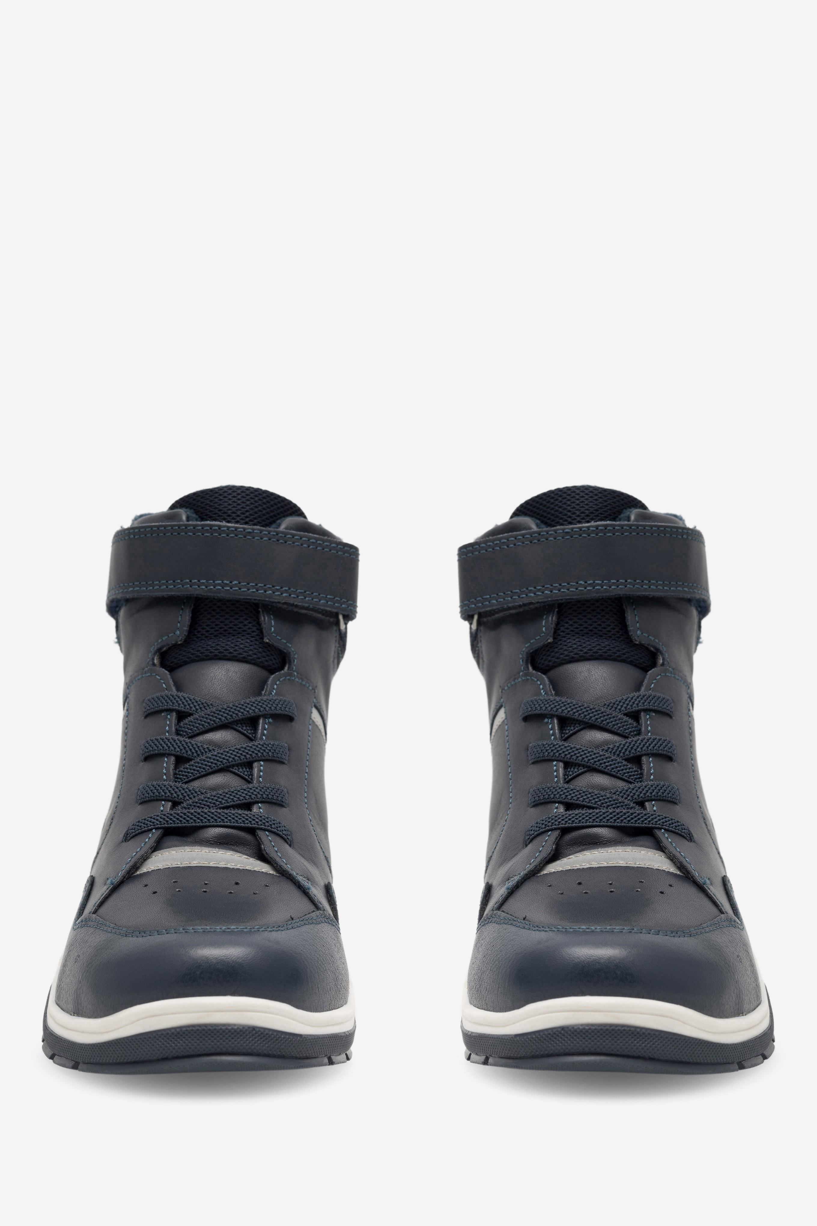 Šněrovací vyšší obuv TMAVĚ MODRÁ