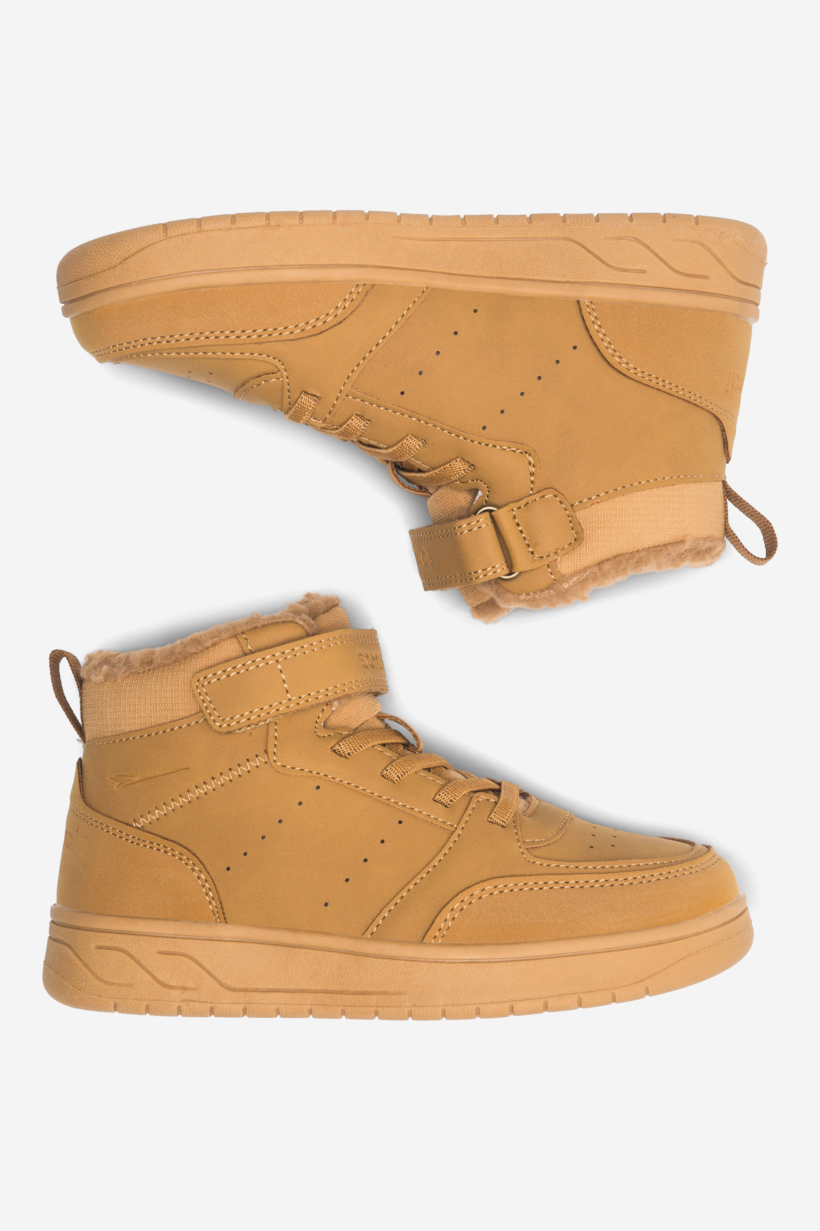 Gležnjarji z vezalkami Rjava