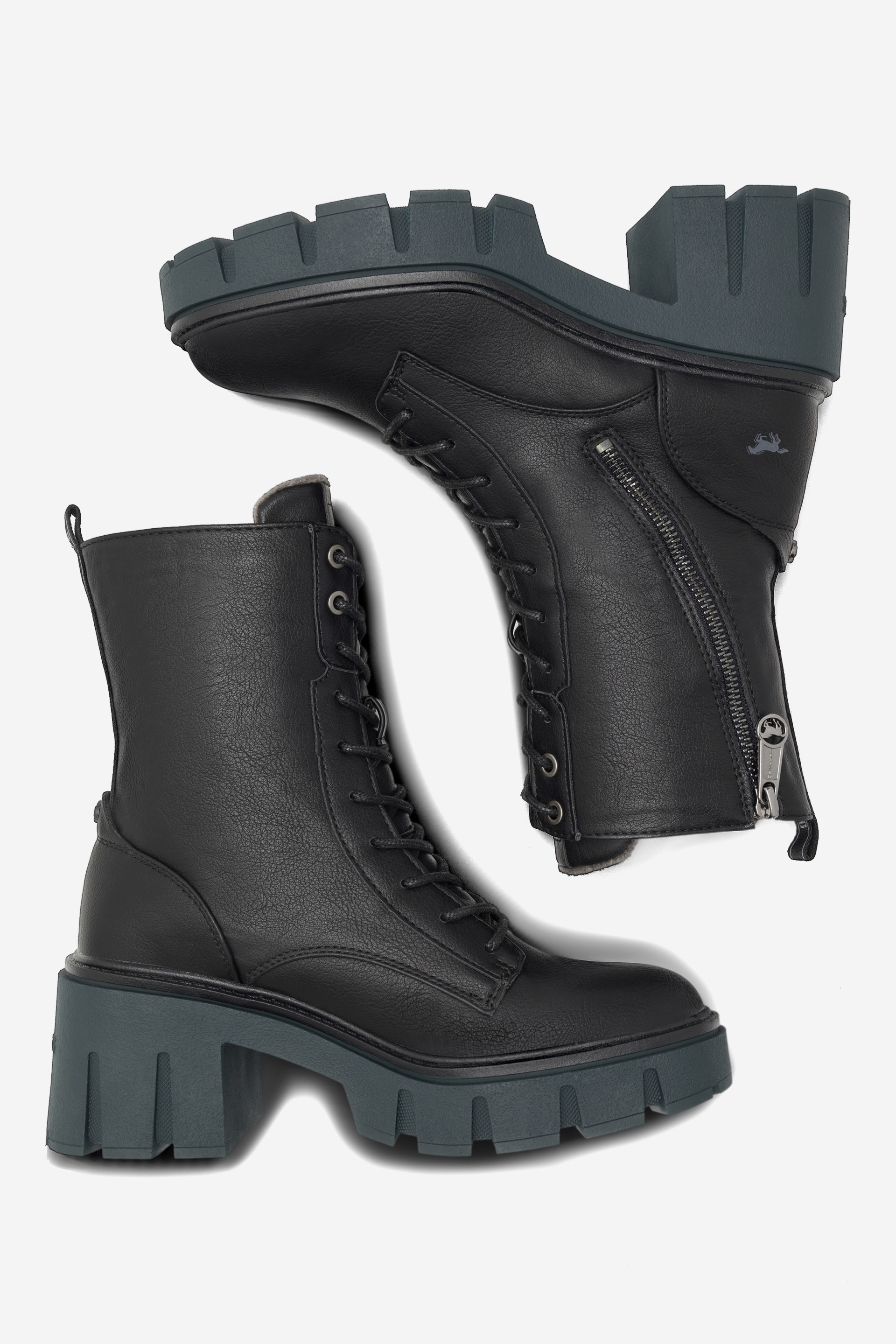 Šněrovací vyšší obuv ČERNÁ