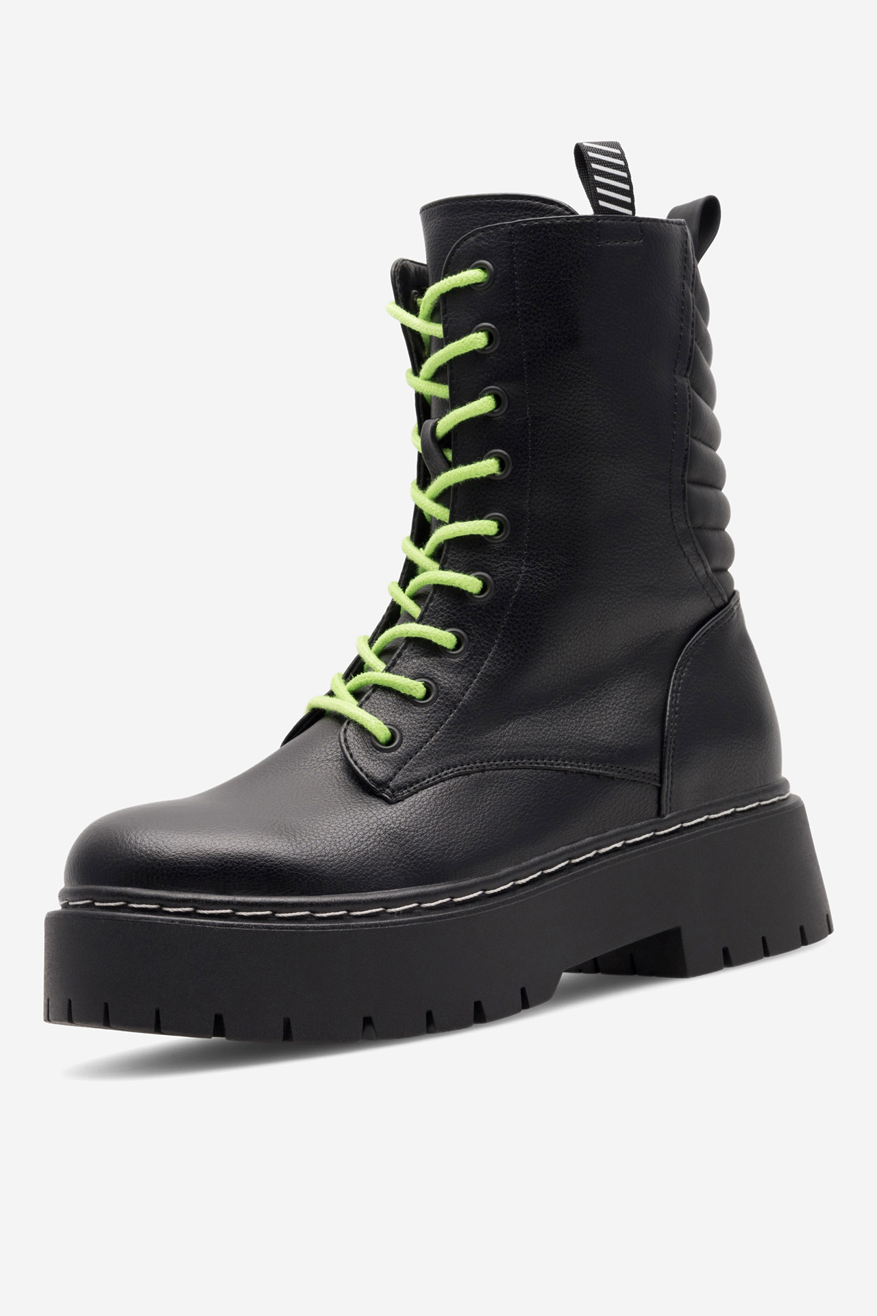 Šněrovací vyšší obuv ČERNÁ