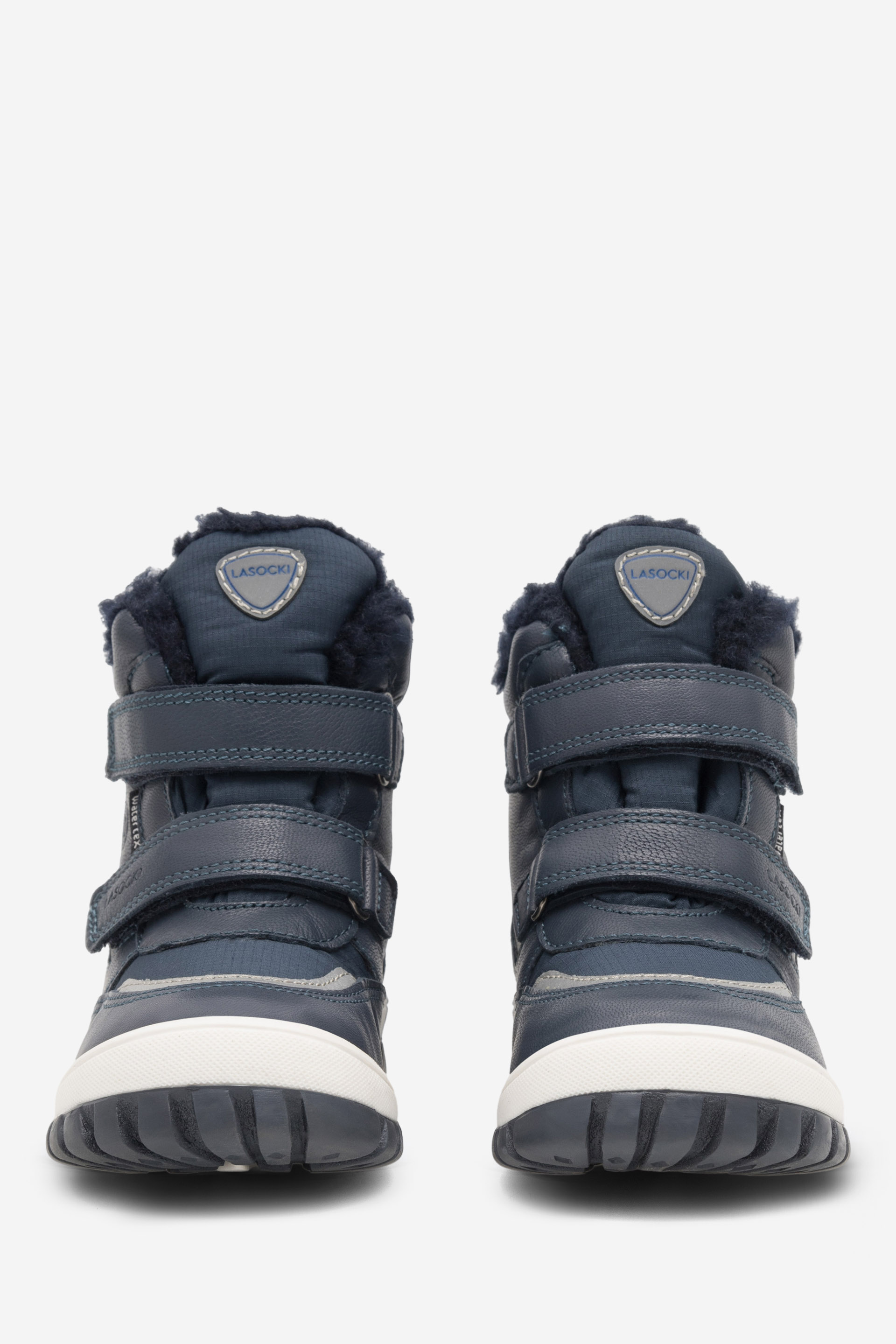 Šněrovací vyšší obuv TMAVĚ MODRÁ