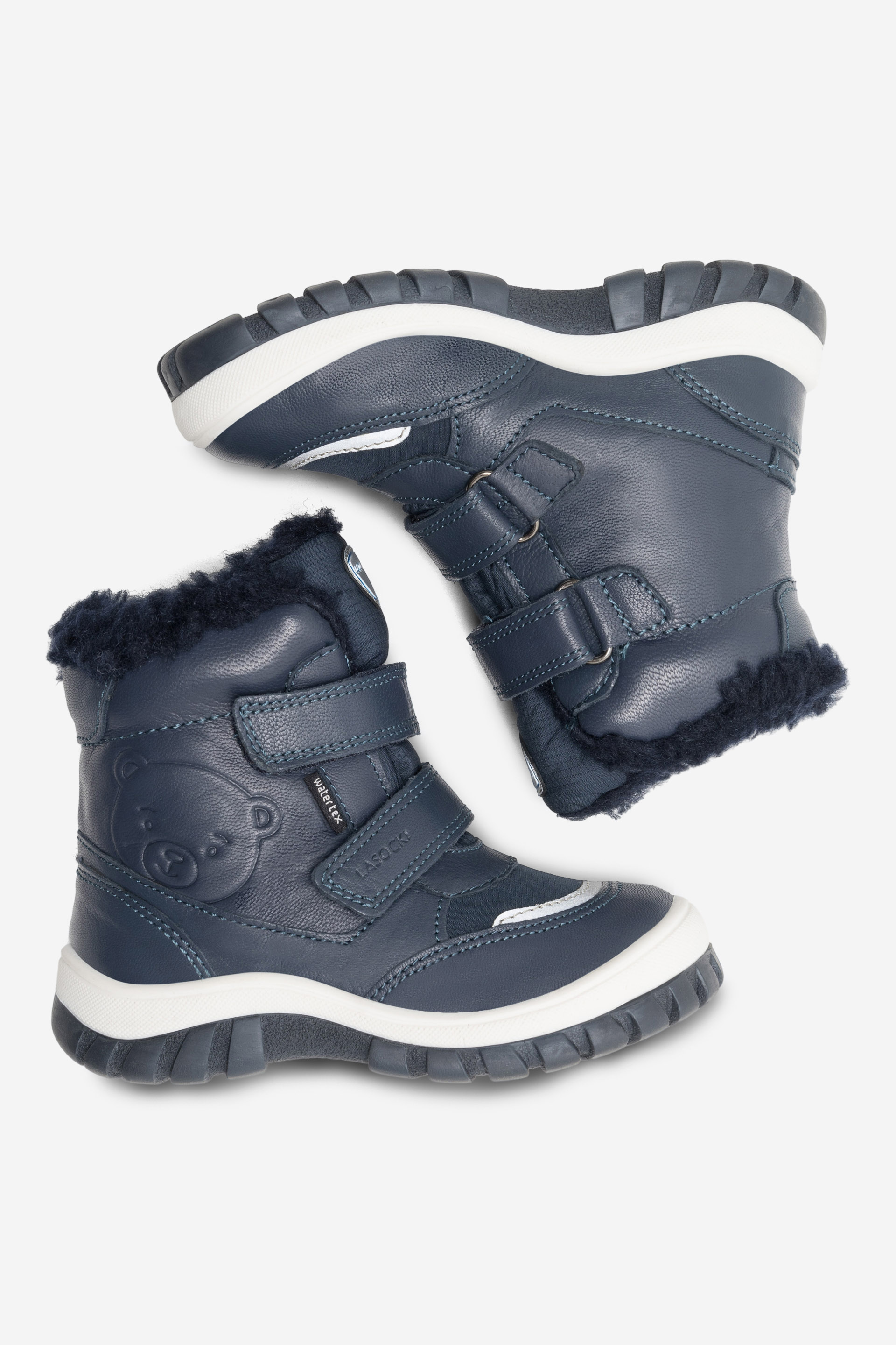 Šněrovací vyšší obuv TMAVĚ MODRÁ