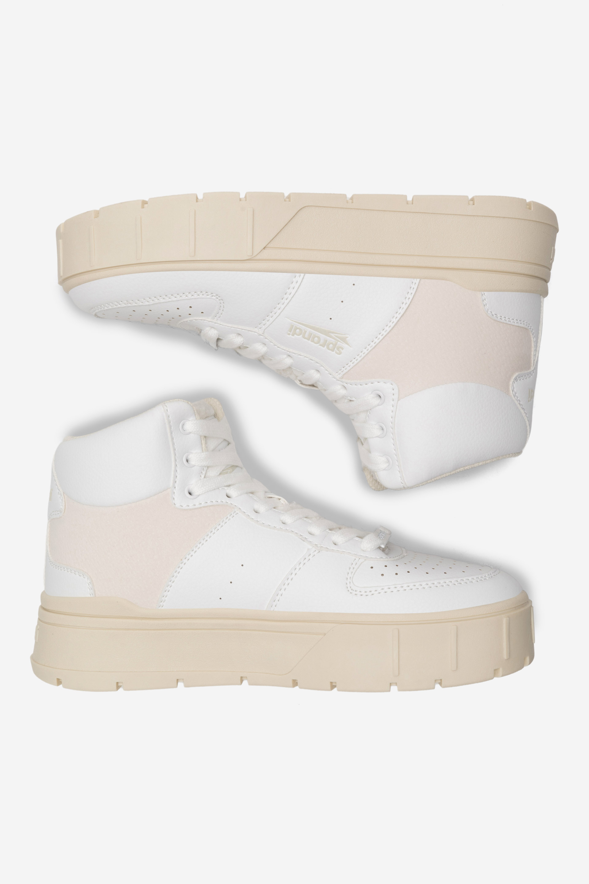 Šněrovací vyšší obuv BÉŽOVÁ