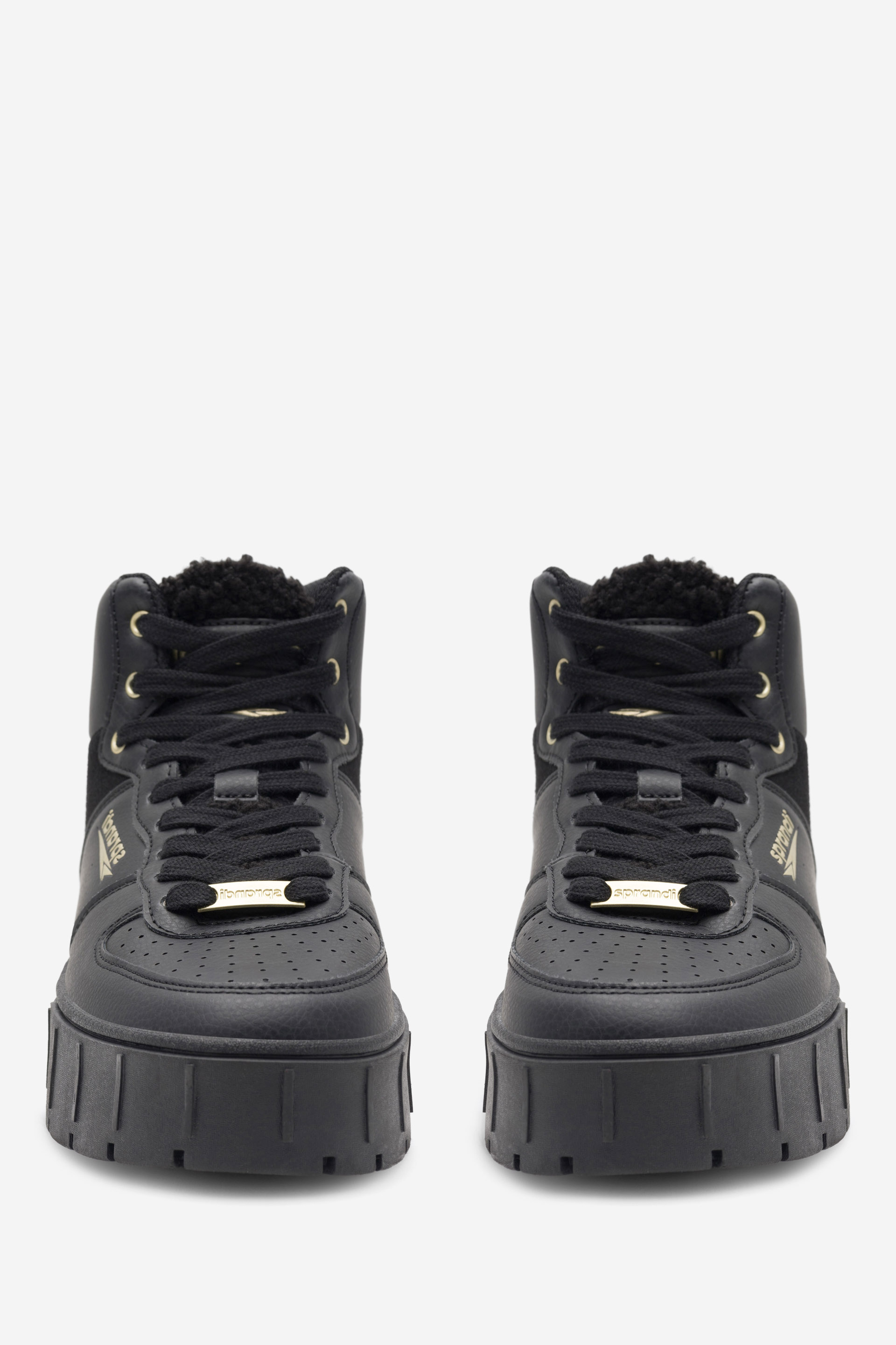 Šněrovací vyšší obuv ČERNÁ