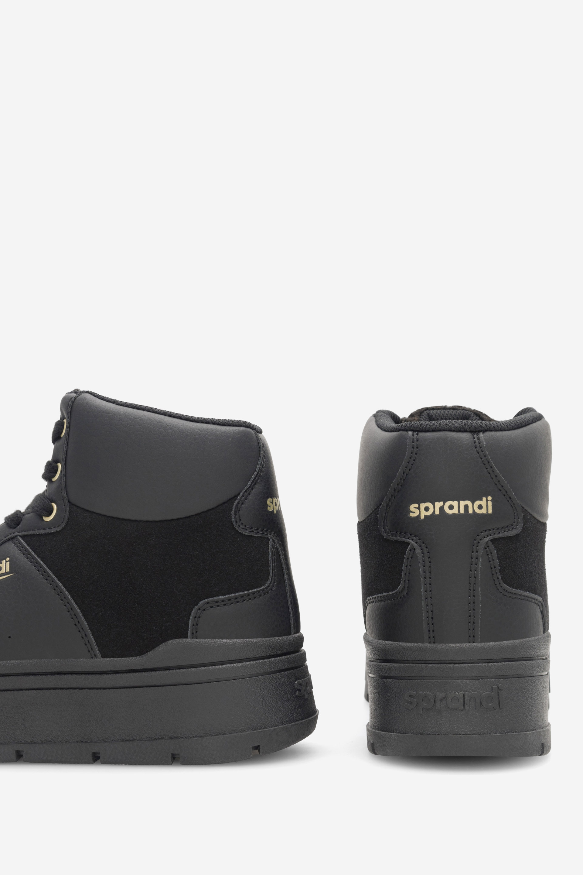 Šněrovací vyšší obuv ČERNÁ