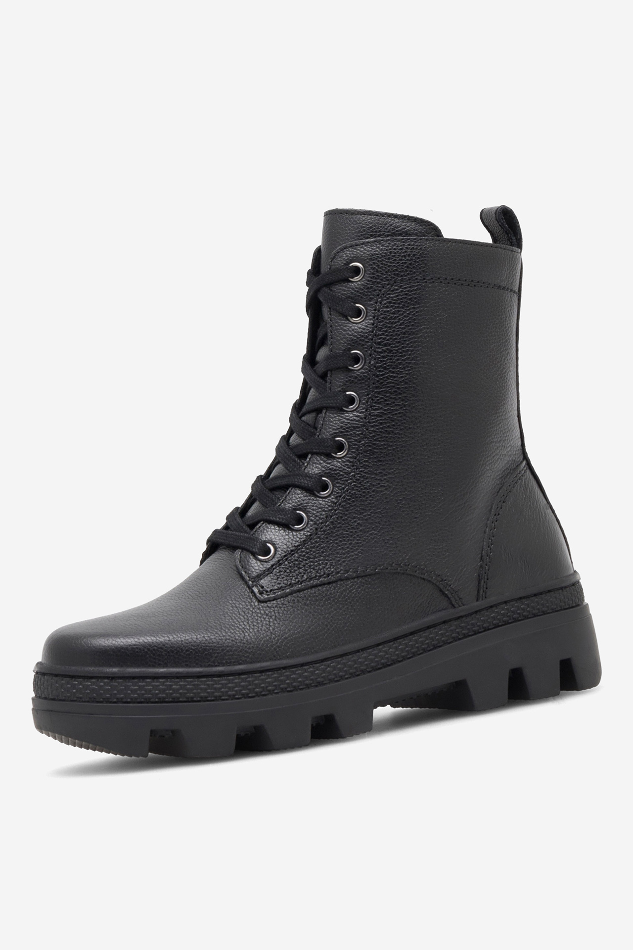 Šněrovací vyšší obuv ČERNÁ