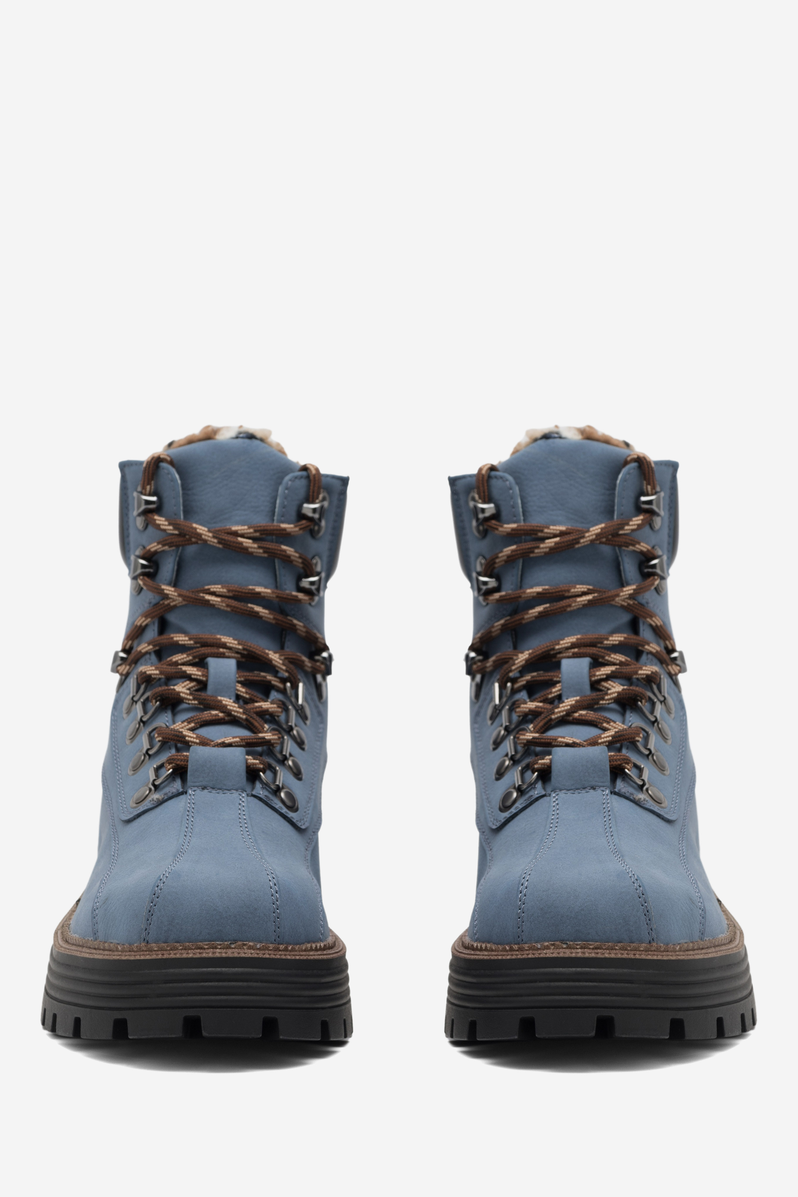 Šněrovací vyšší obuv BLANKYTNĚ MODRÁ