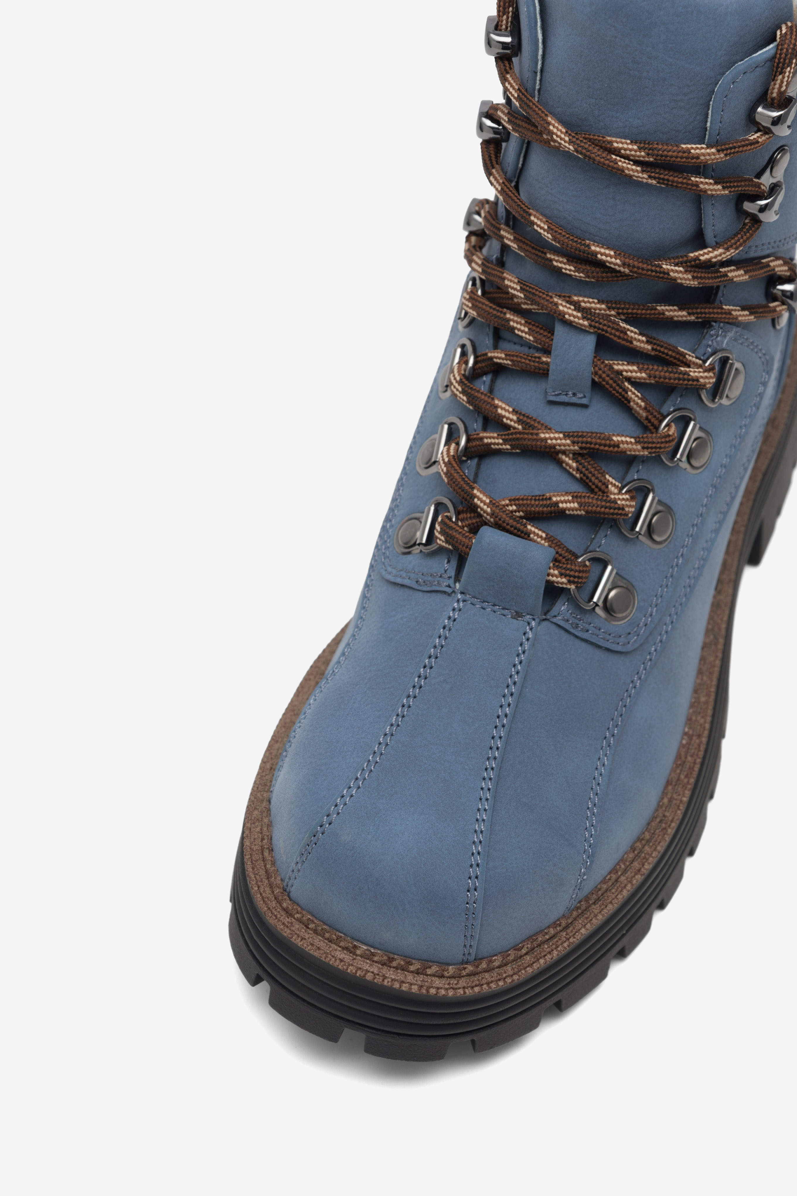 Šněrovací vyšší obuv BLANKYTNĚ MODRÁ