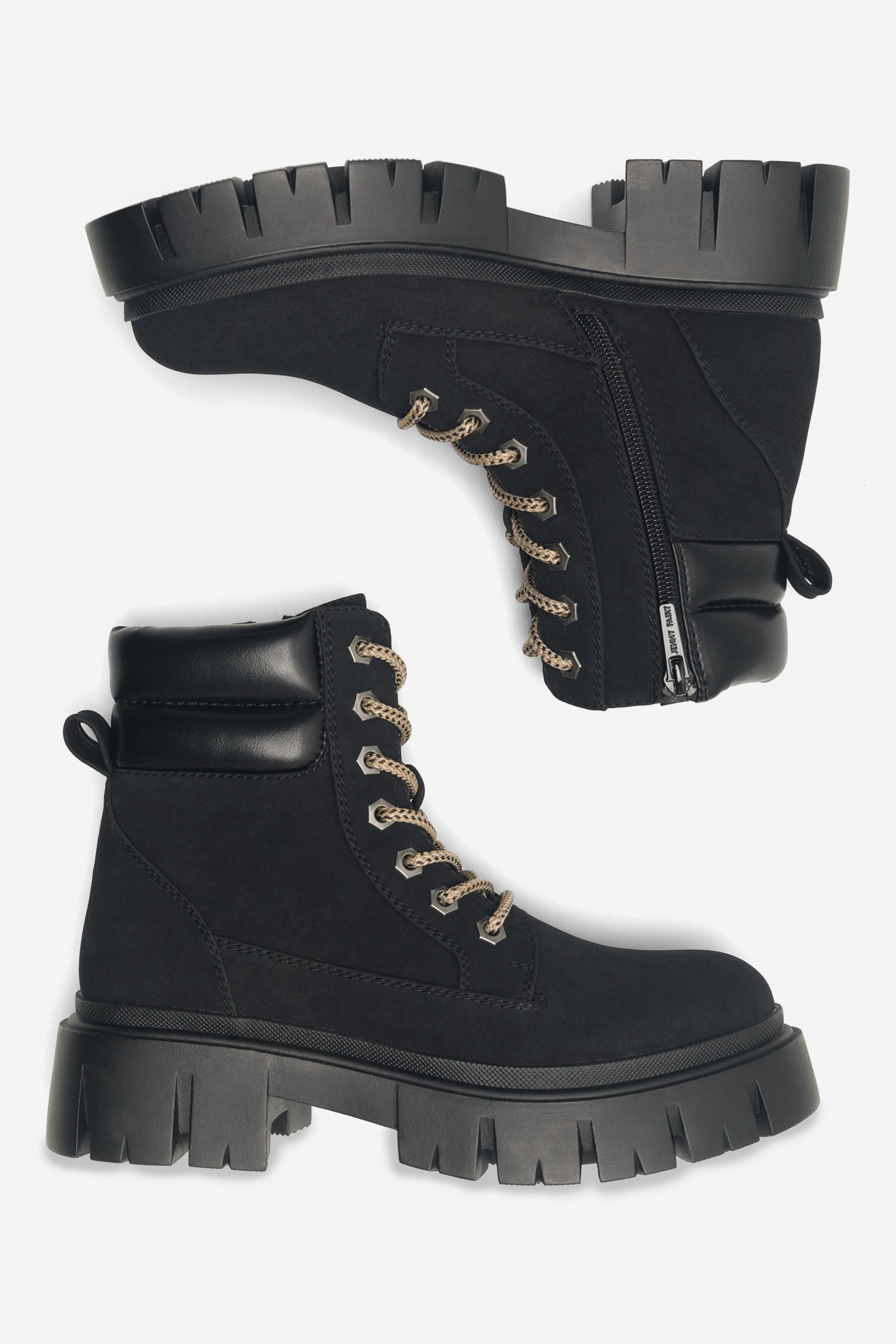 Šněrovací vyšší obuv ČERNÁ