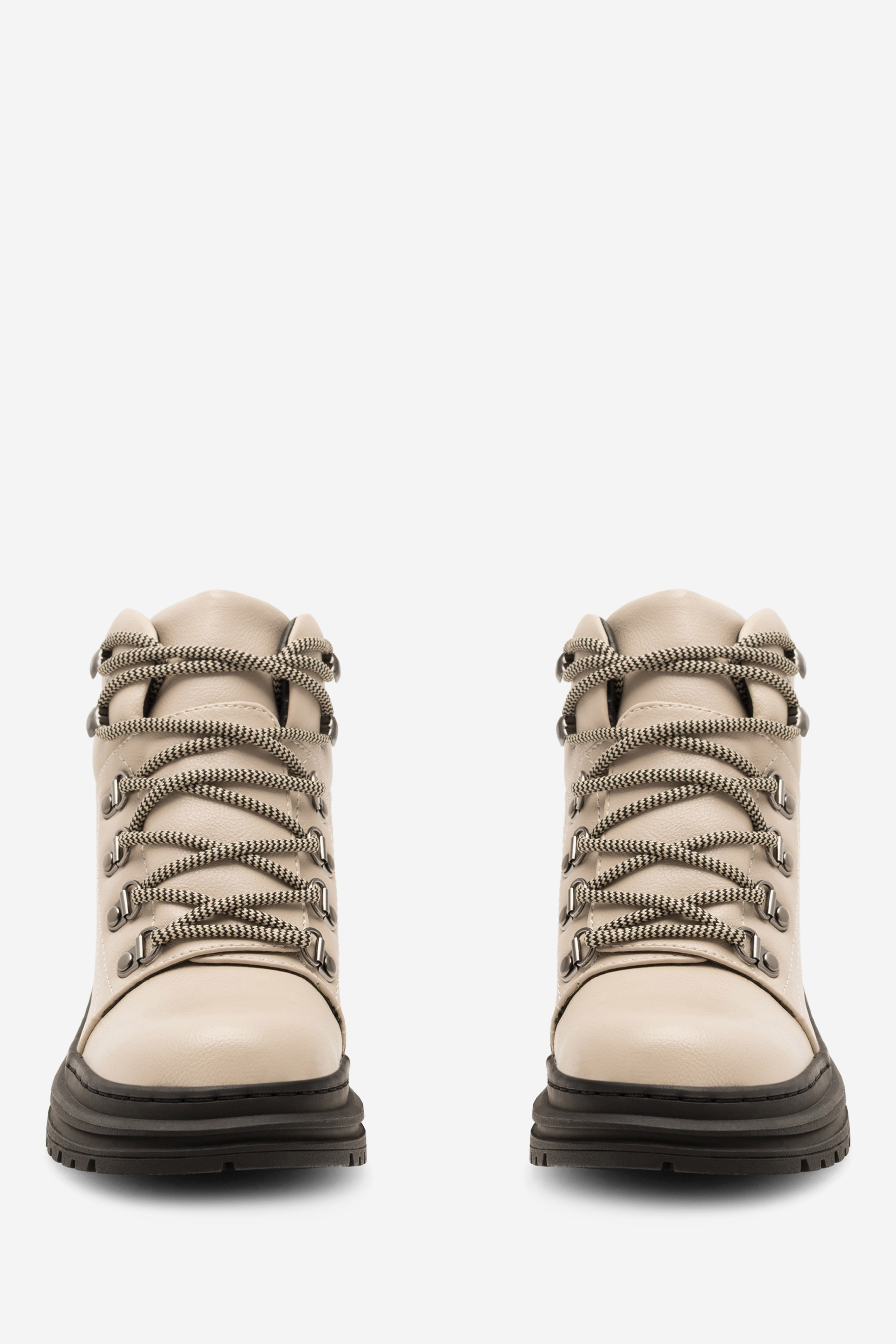 Šněrovací vyšší obuv BÉŽOVÁ