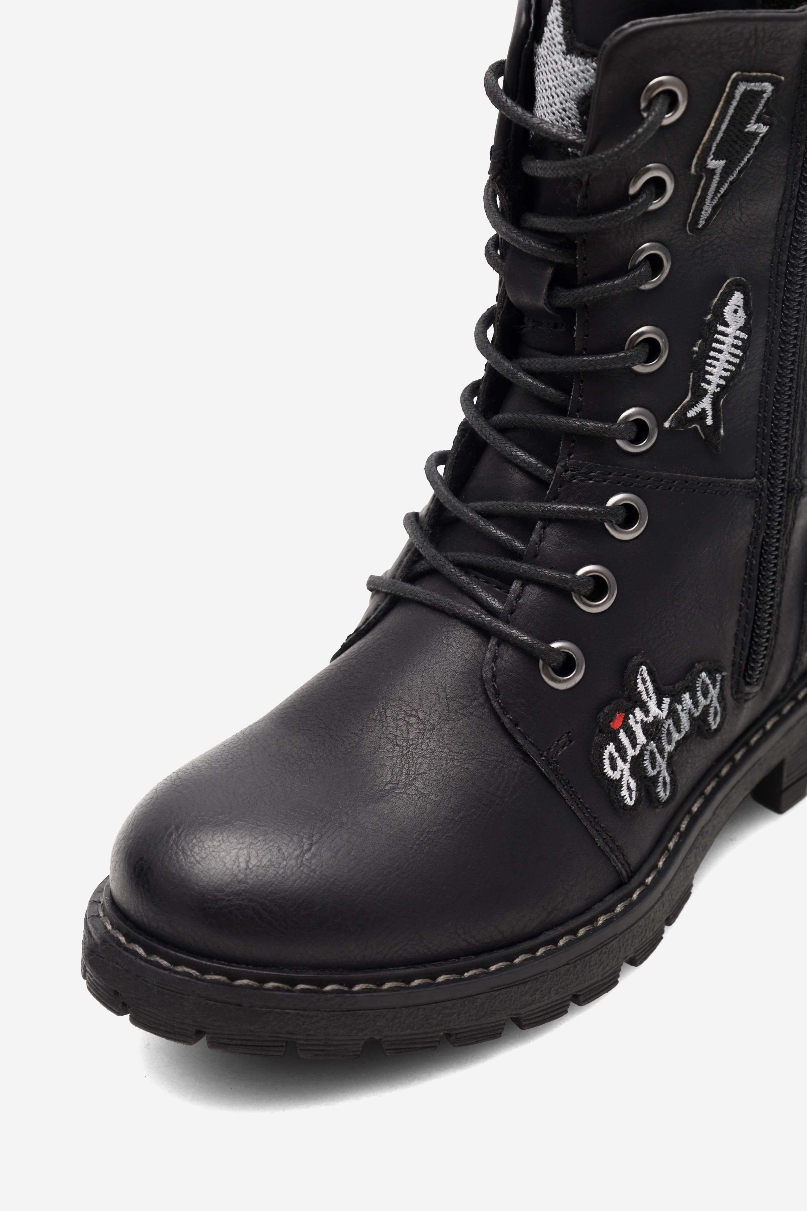 Gležnjarji z vezalkami Črna