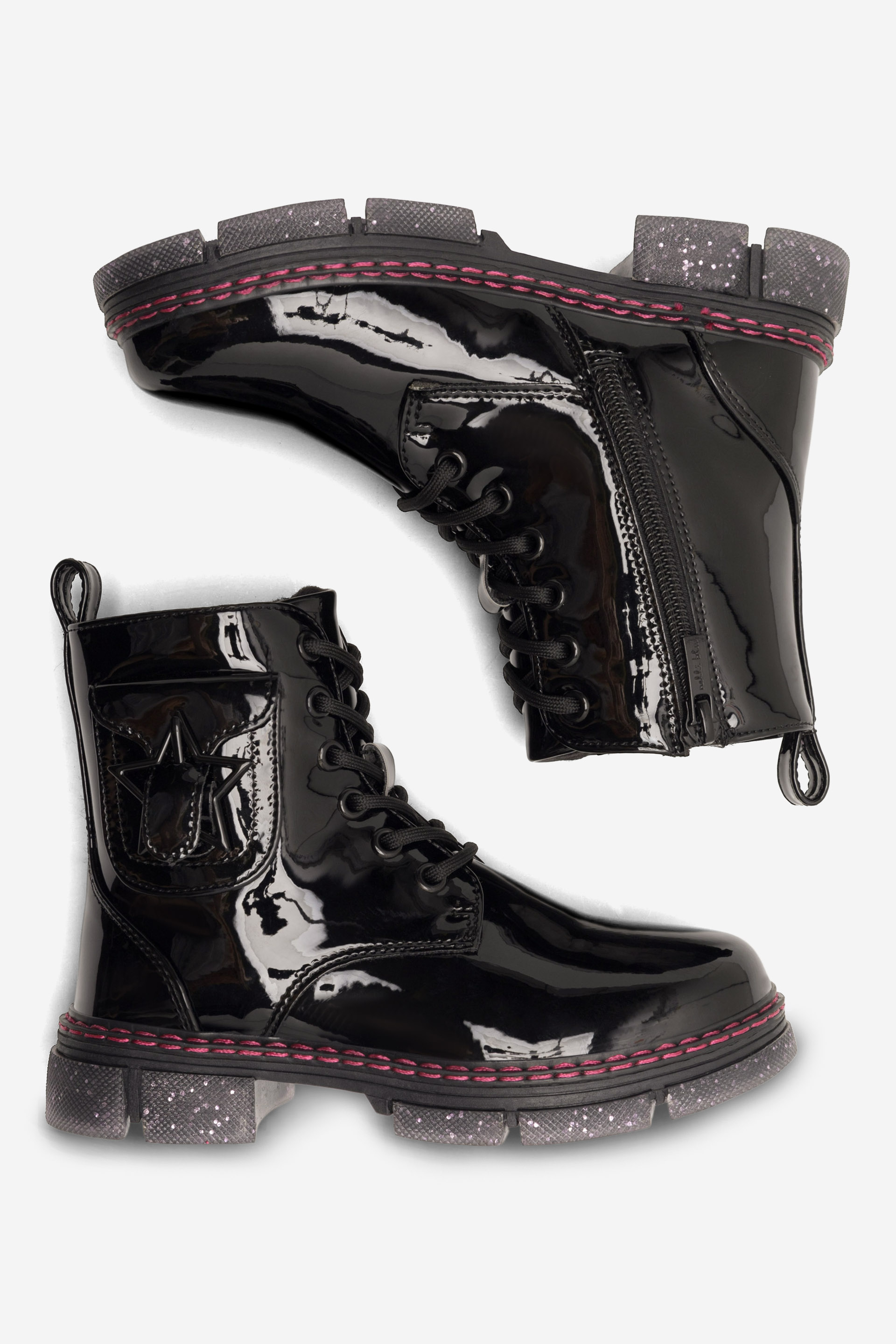 Gležnjarji z vezalkami Črna