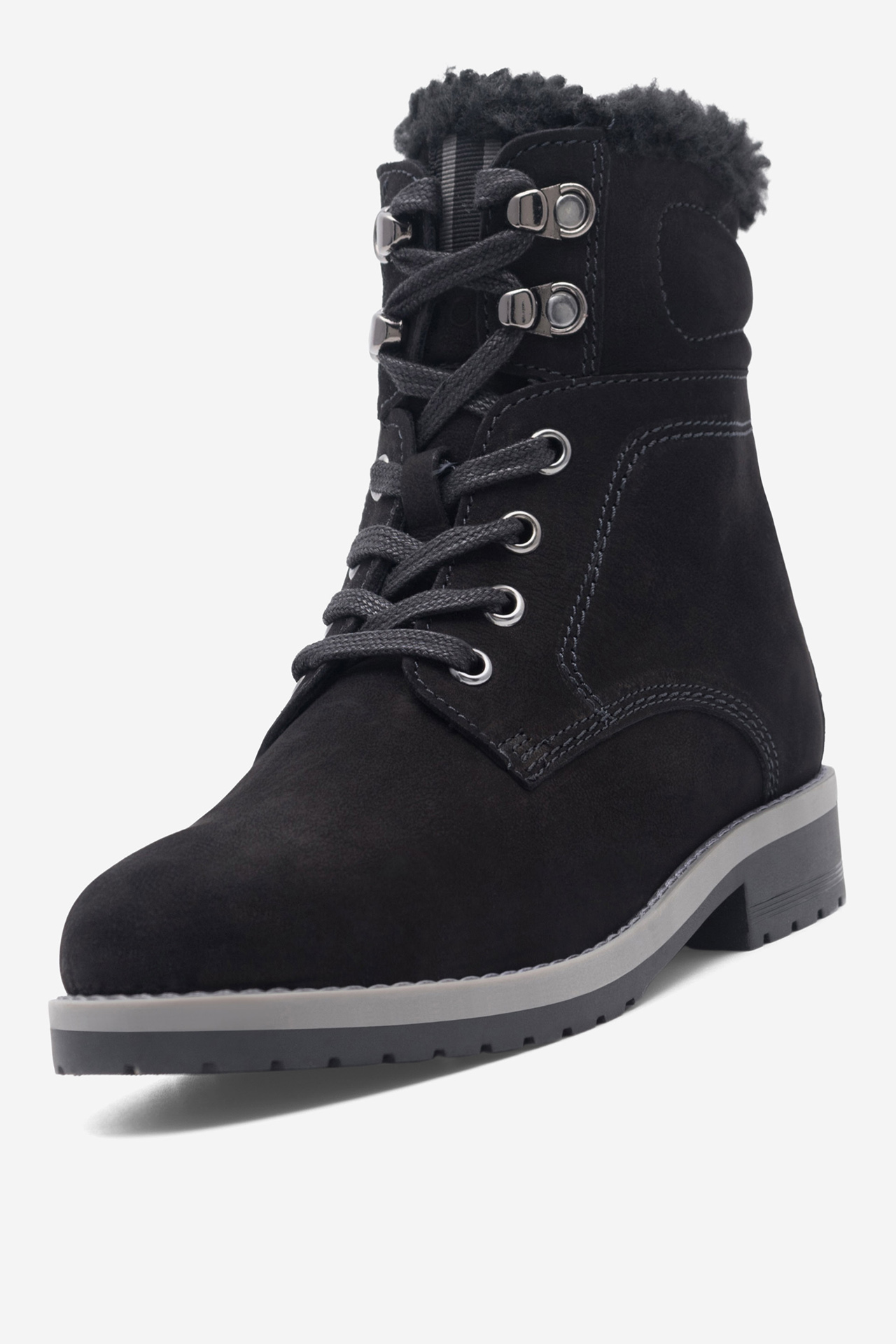 Šněrovací vyšší obuv ČERNÁ