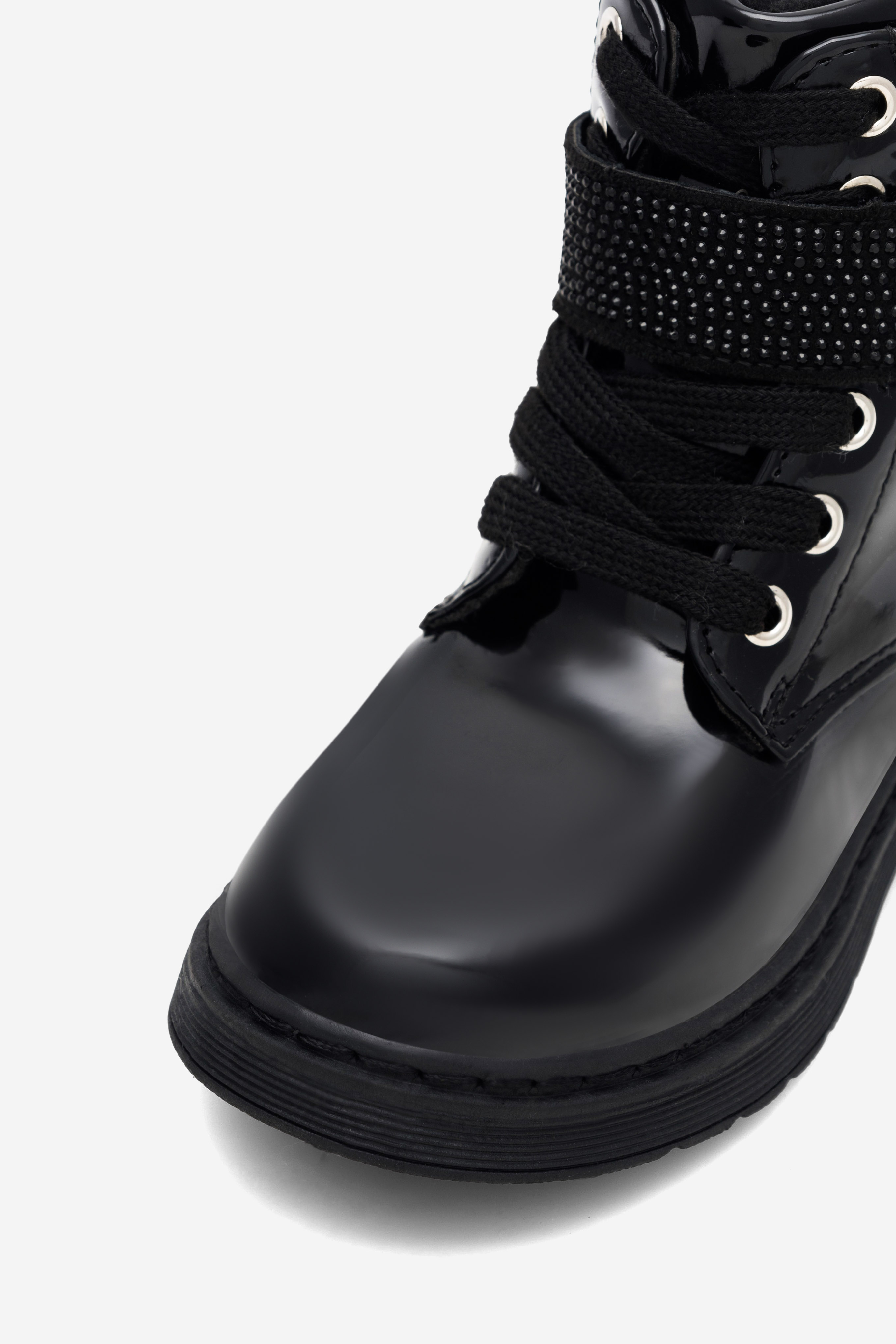 Gležnjarji z vezalkami Črna