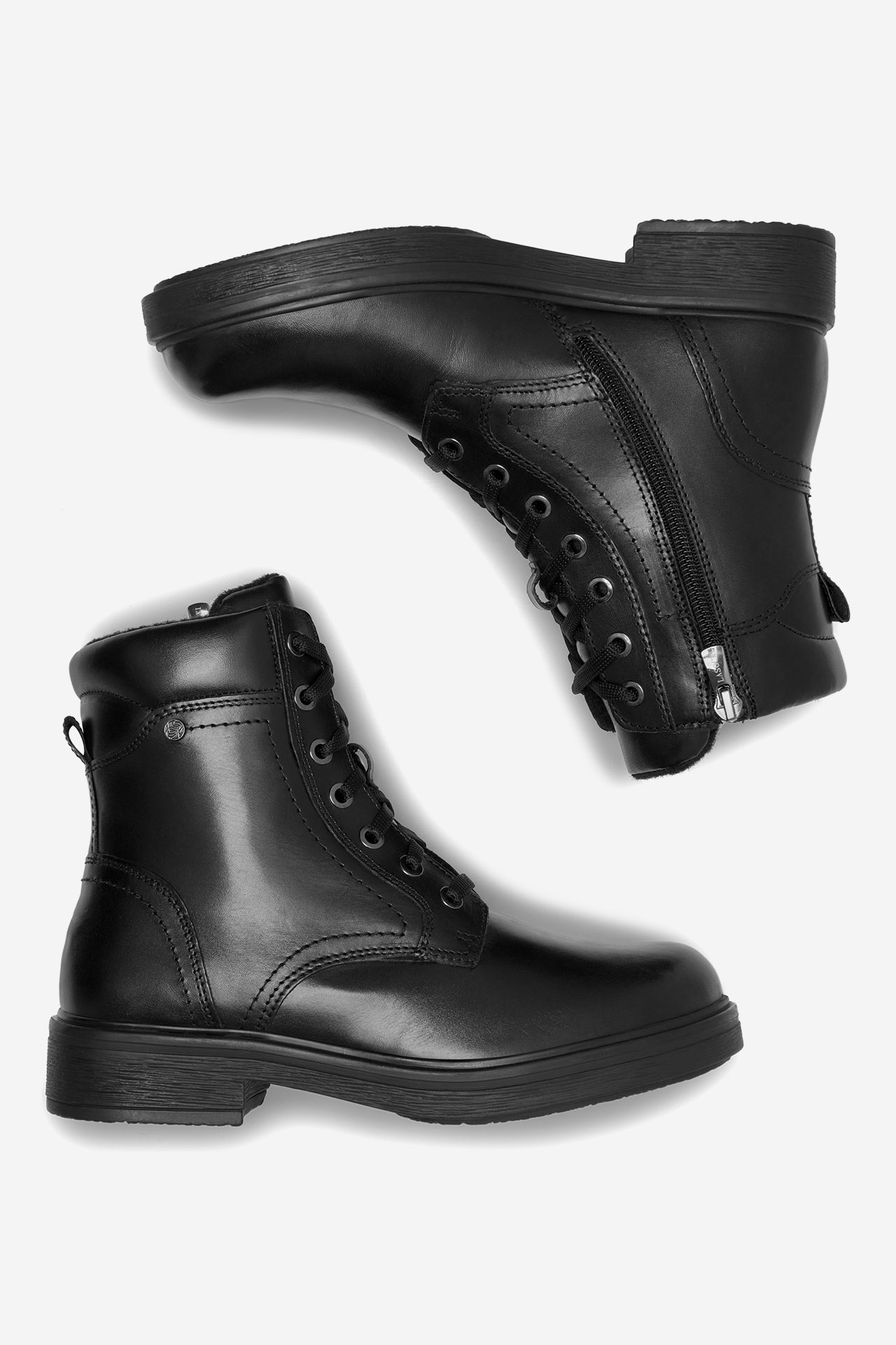 Šněrovací vyšší obuv ČERNÁ