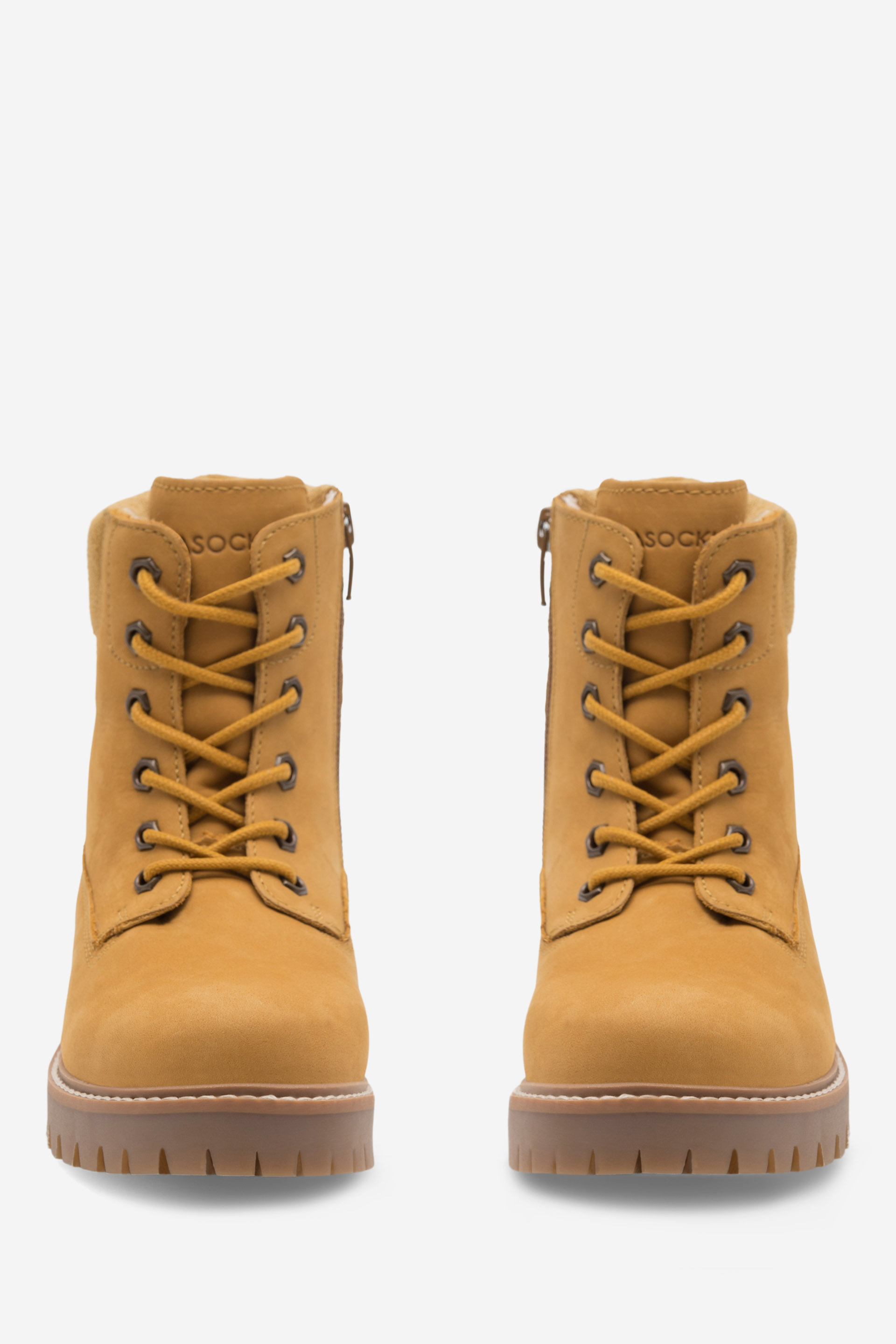 Gležnjarji z vezalkami Rjava