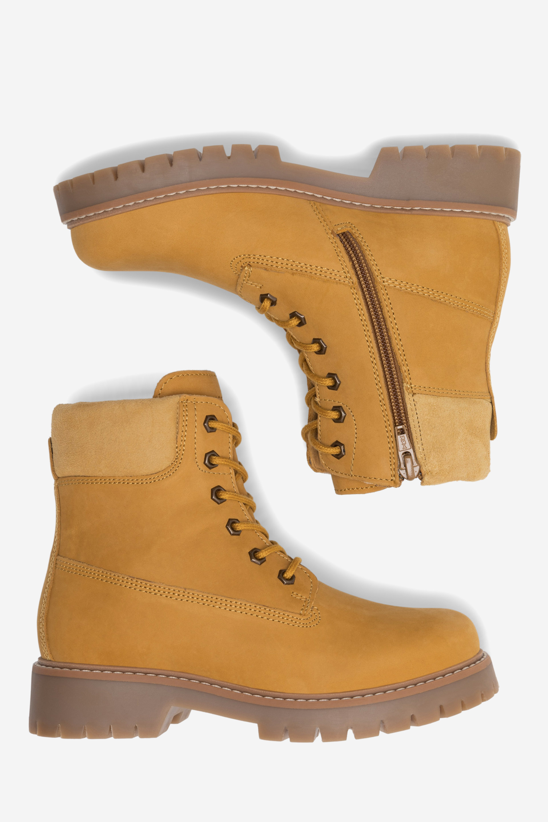 Gležnjarji z vezalkami Rjava