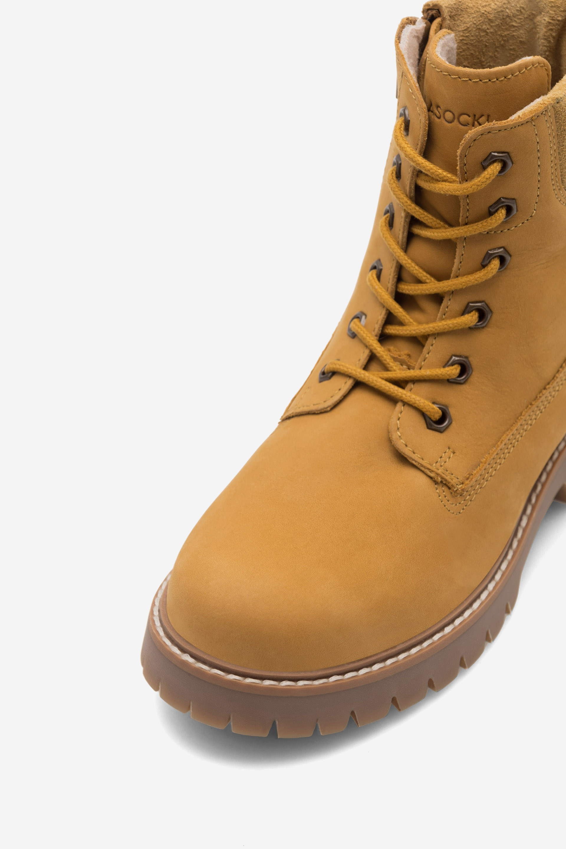 Gležnjarji z vezalkami Rjava