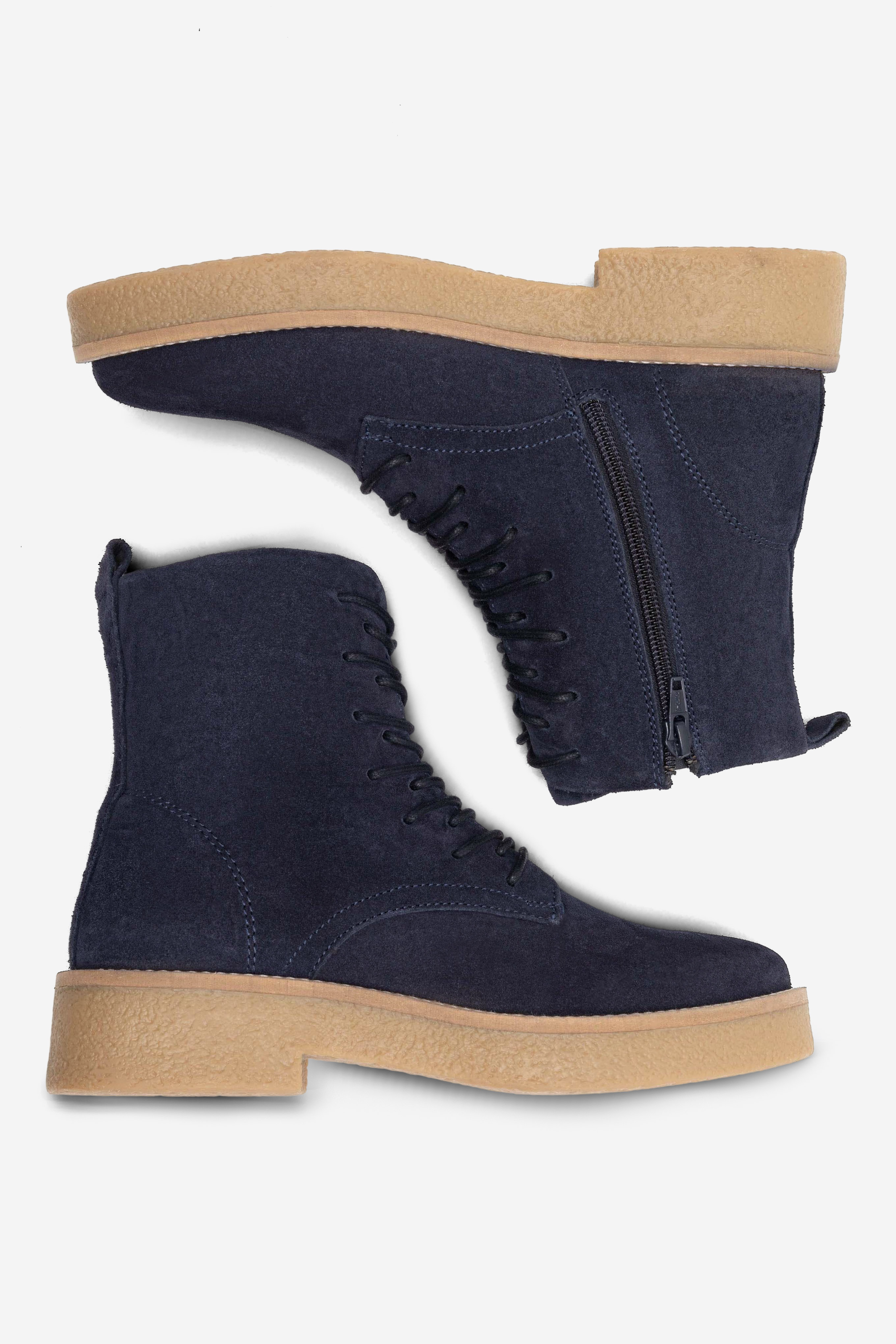 Gležnjarji z vezalkami Mornarsko modra