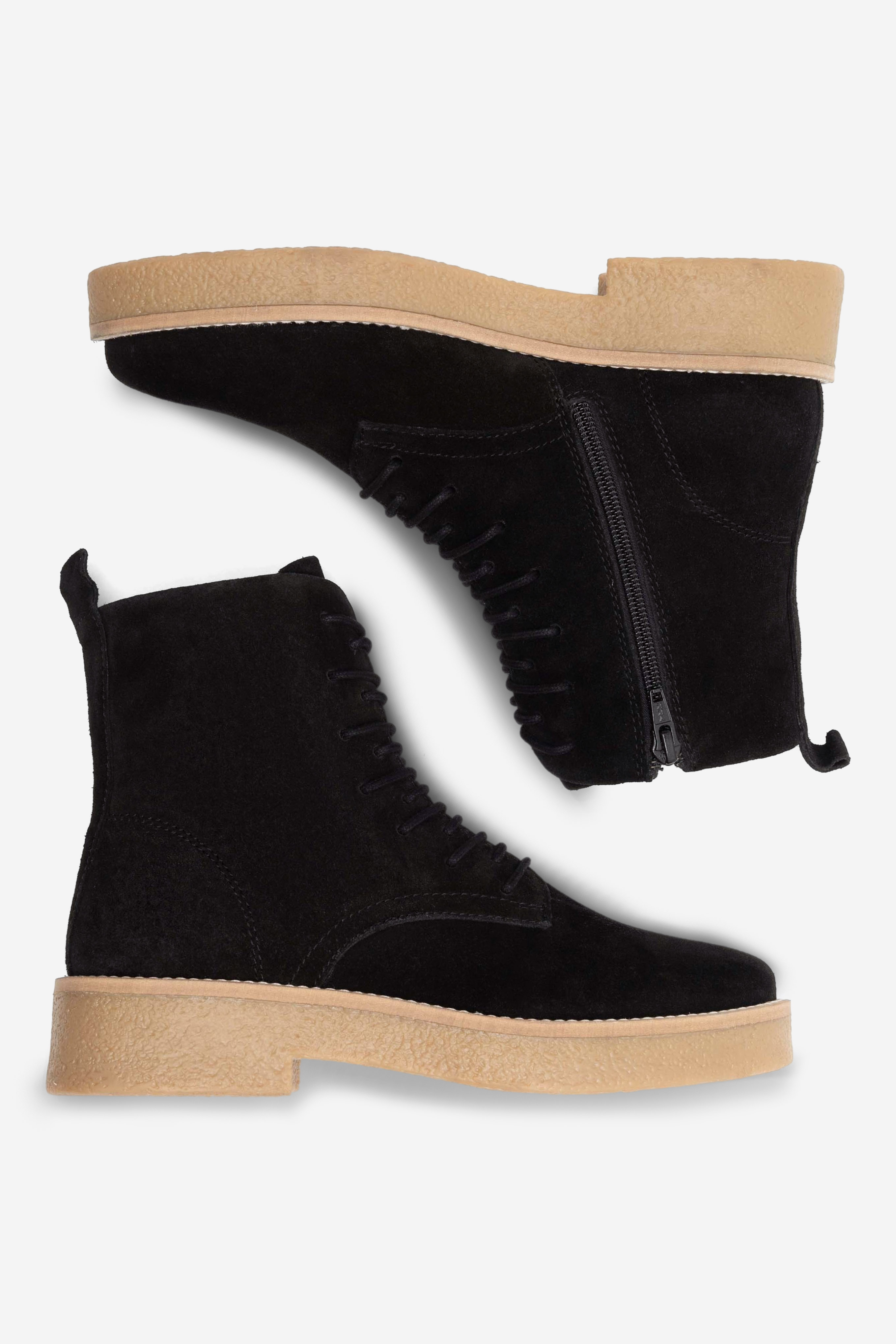 Gležnjarji z vezalkami Črna