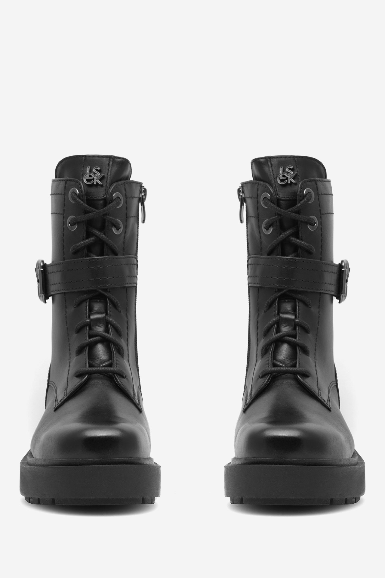 Šněrovací vyšší obuv ČERNÁ