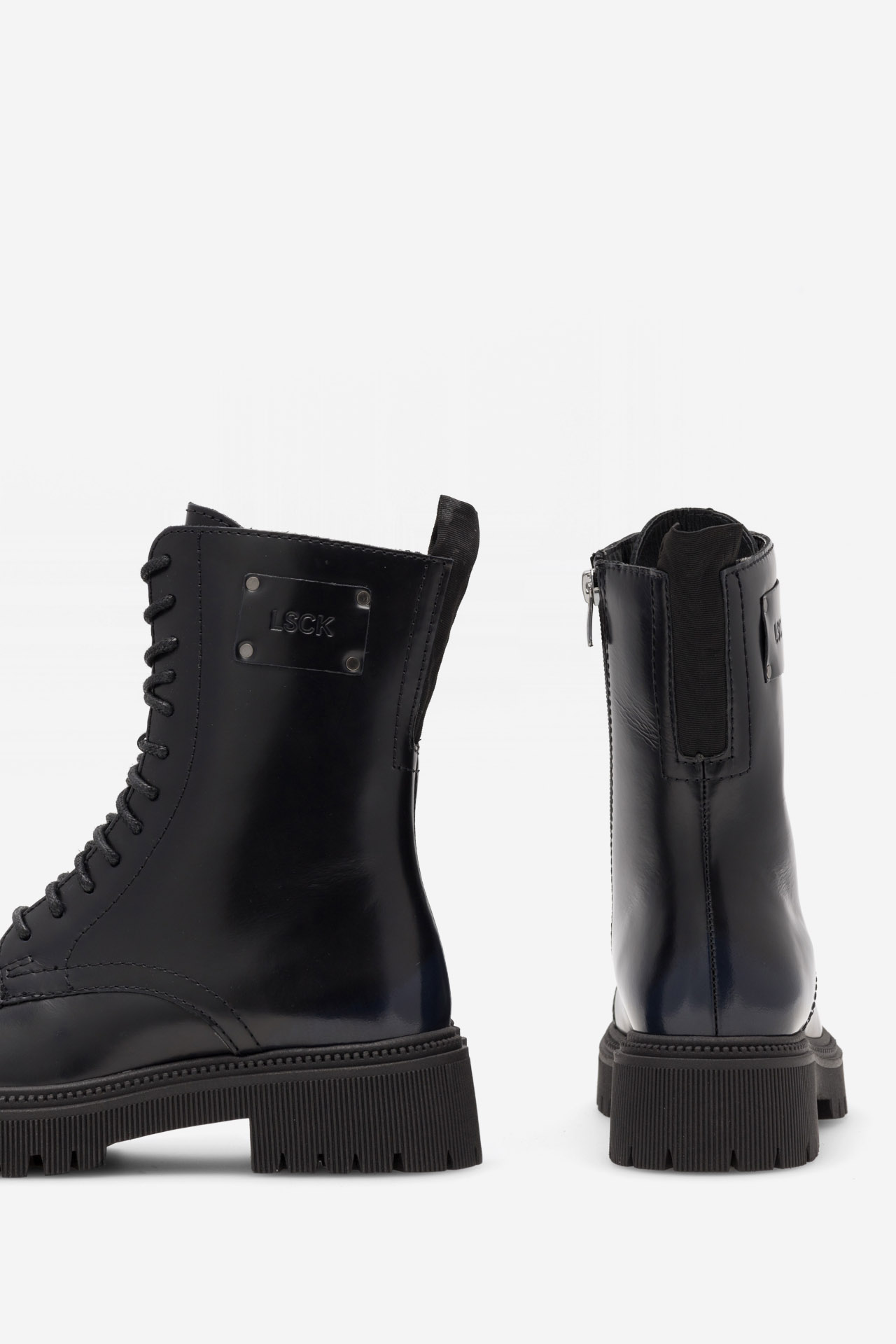 Šněrovací vyšší obuv TMAVĚ MODRÁ