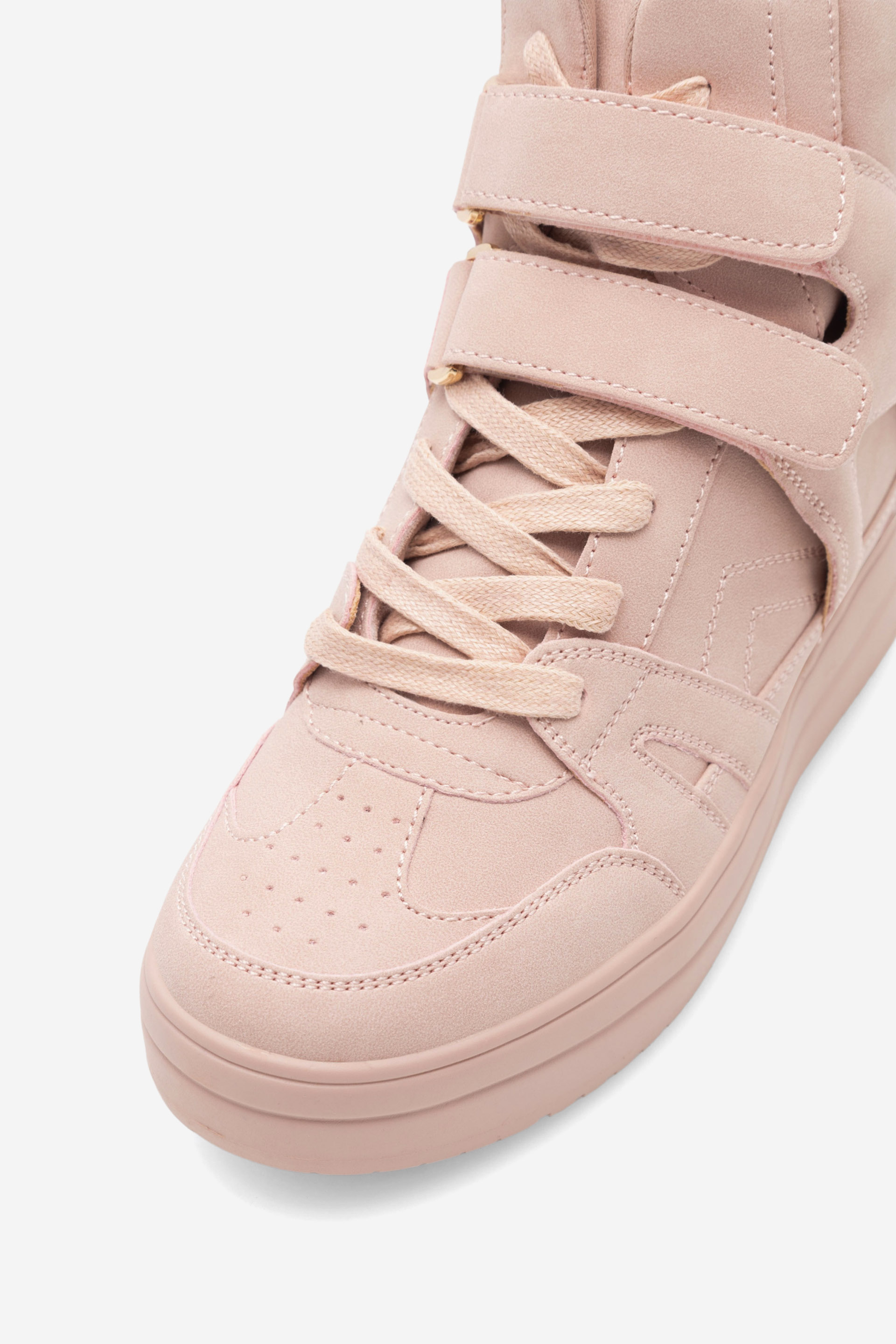 Šněrovací vyšší obuv RŮŽOVÁ