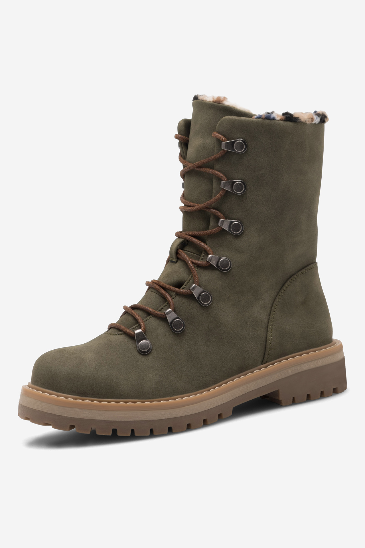 Šněrovací vyšší obuv KHAKI