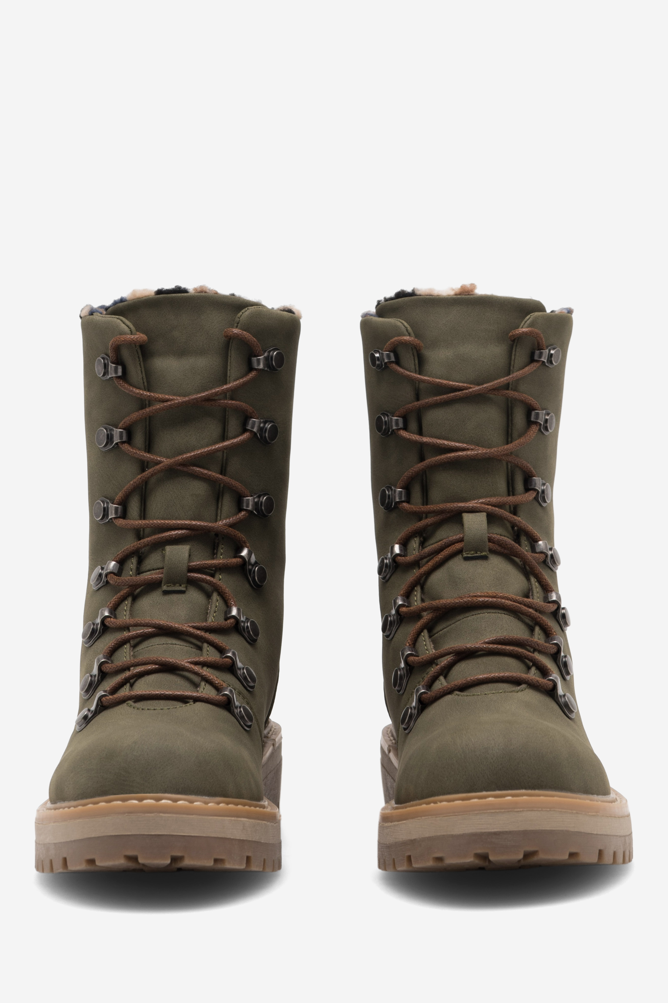 Šněrovací vyšší obuv KHAKI