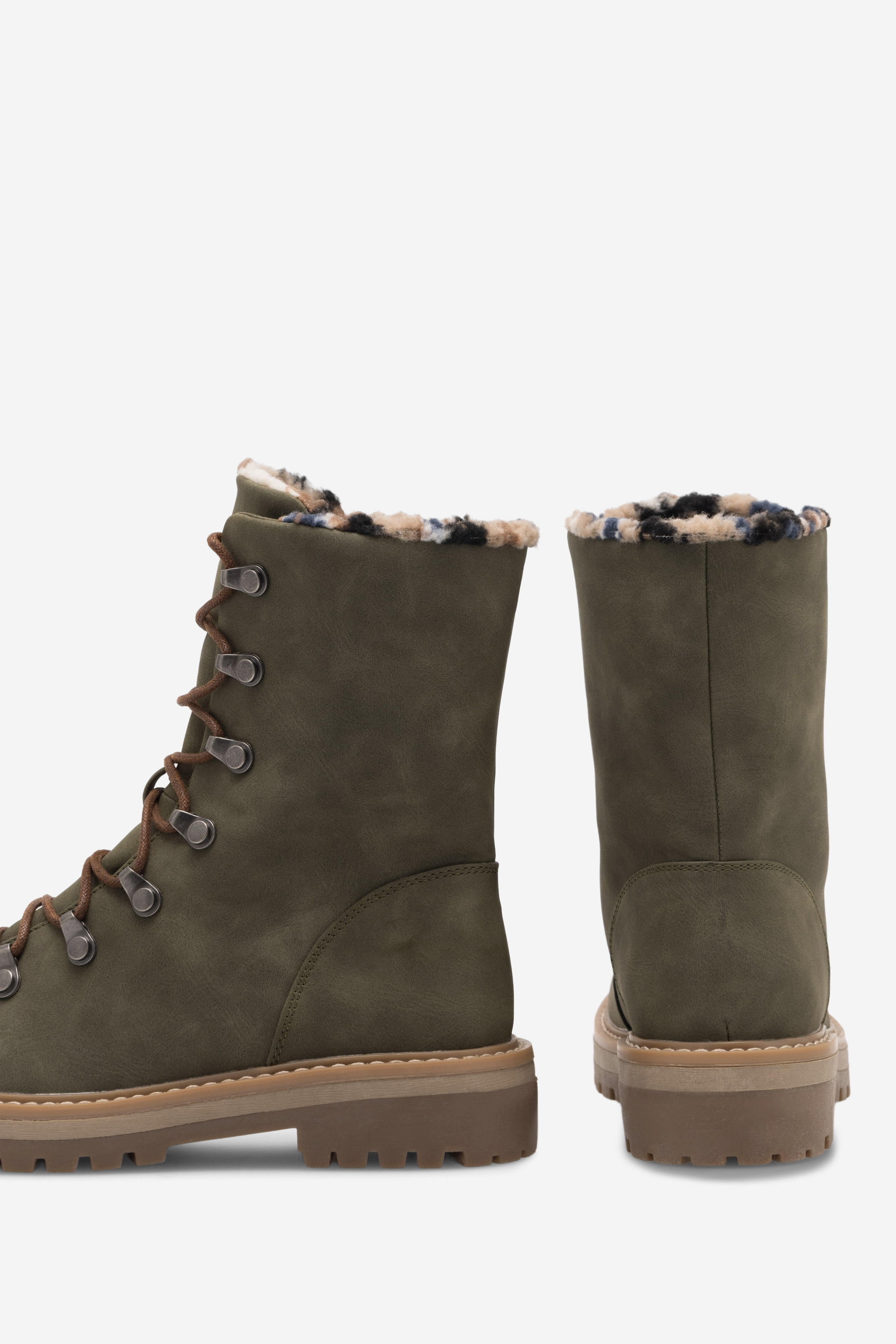 Šněrovací vyšší obuv KHAKI