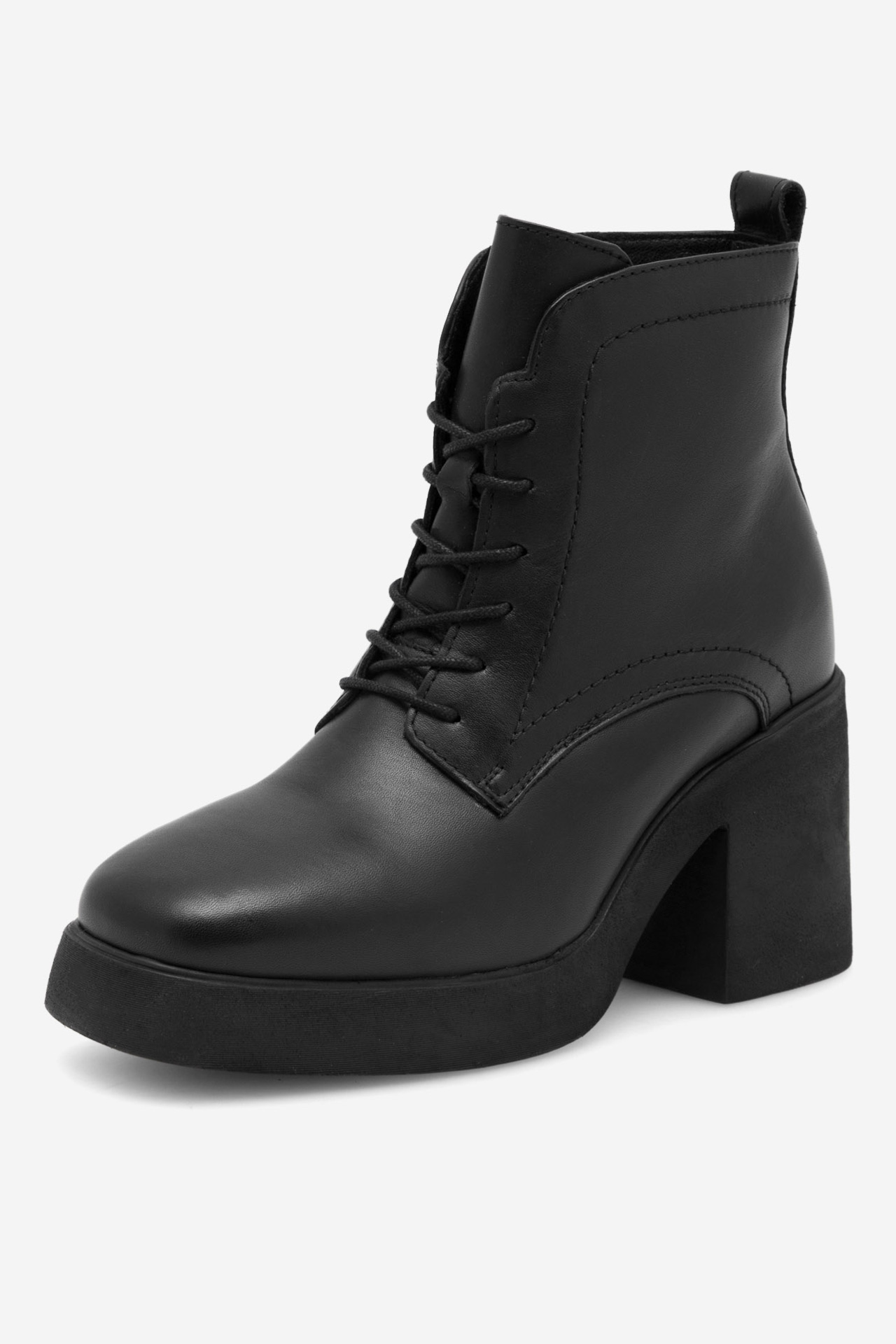 Šněrovací vyšší obuv ČERNÁ