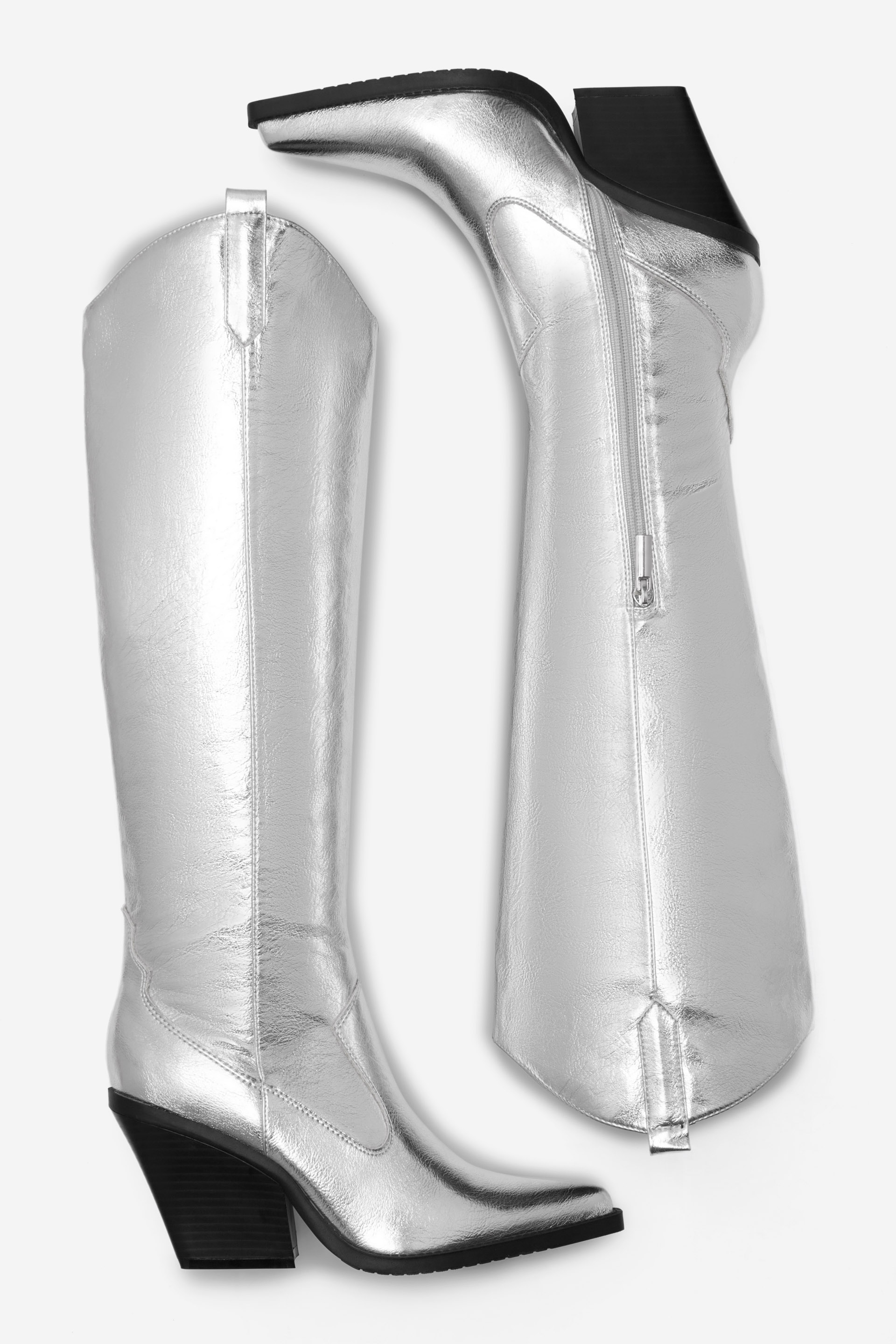 Kavbojski škornji Srebrna