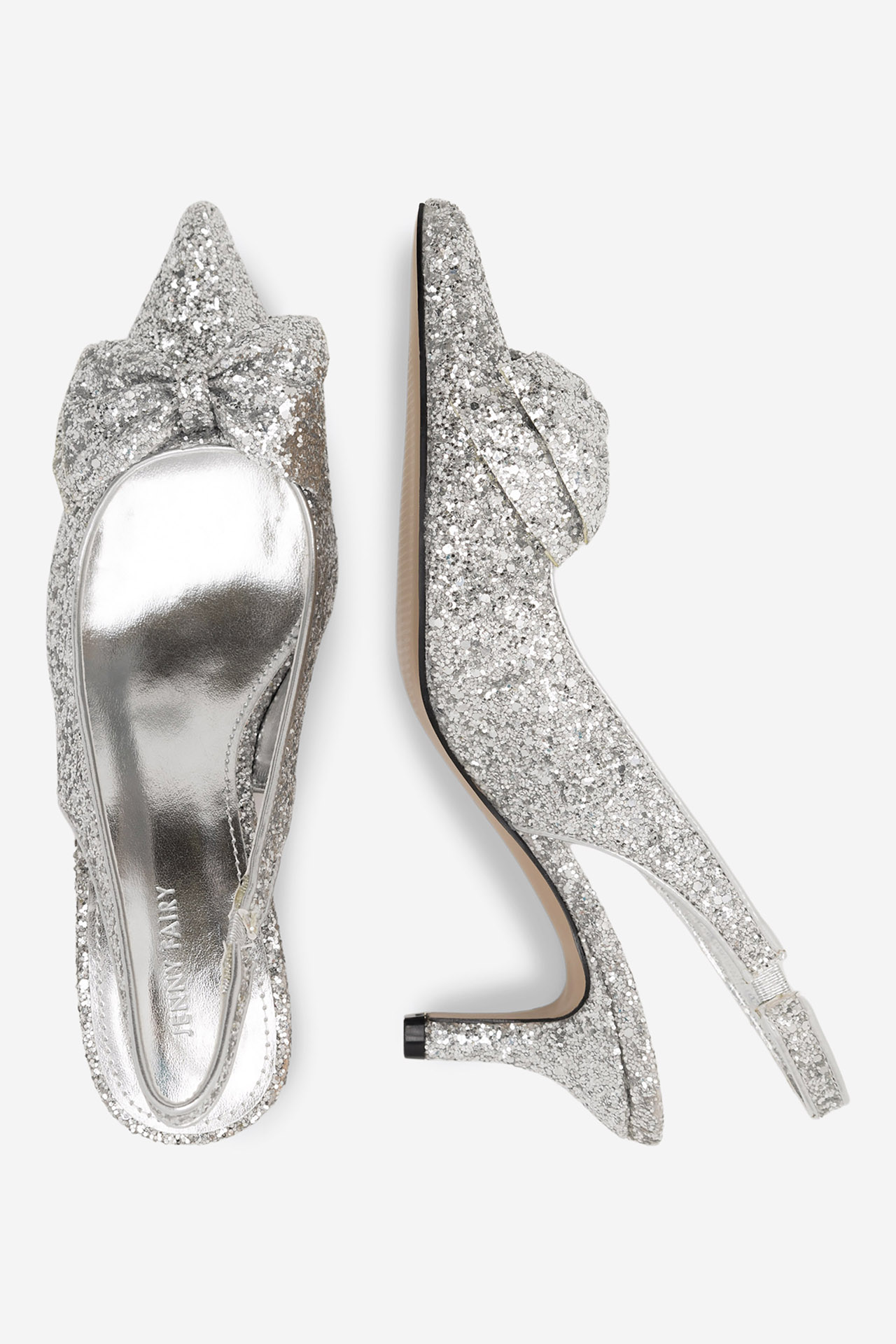 Čevlji z visoko peto Srebrna