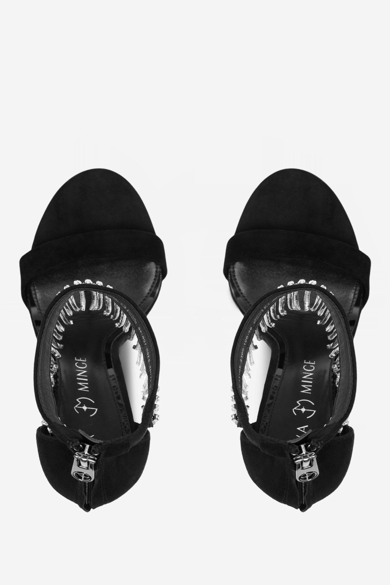 Sandály EVA MINGE VALENTINE-2360-106 ČERNÁ