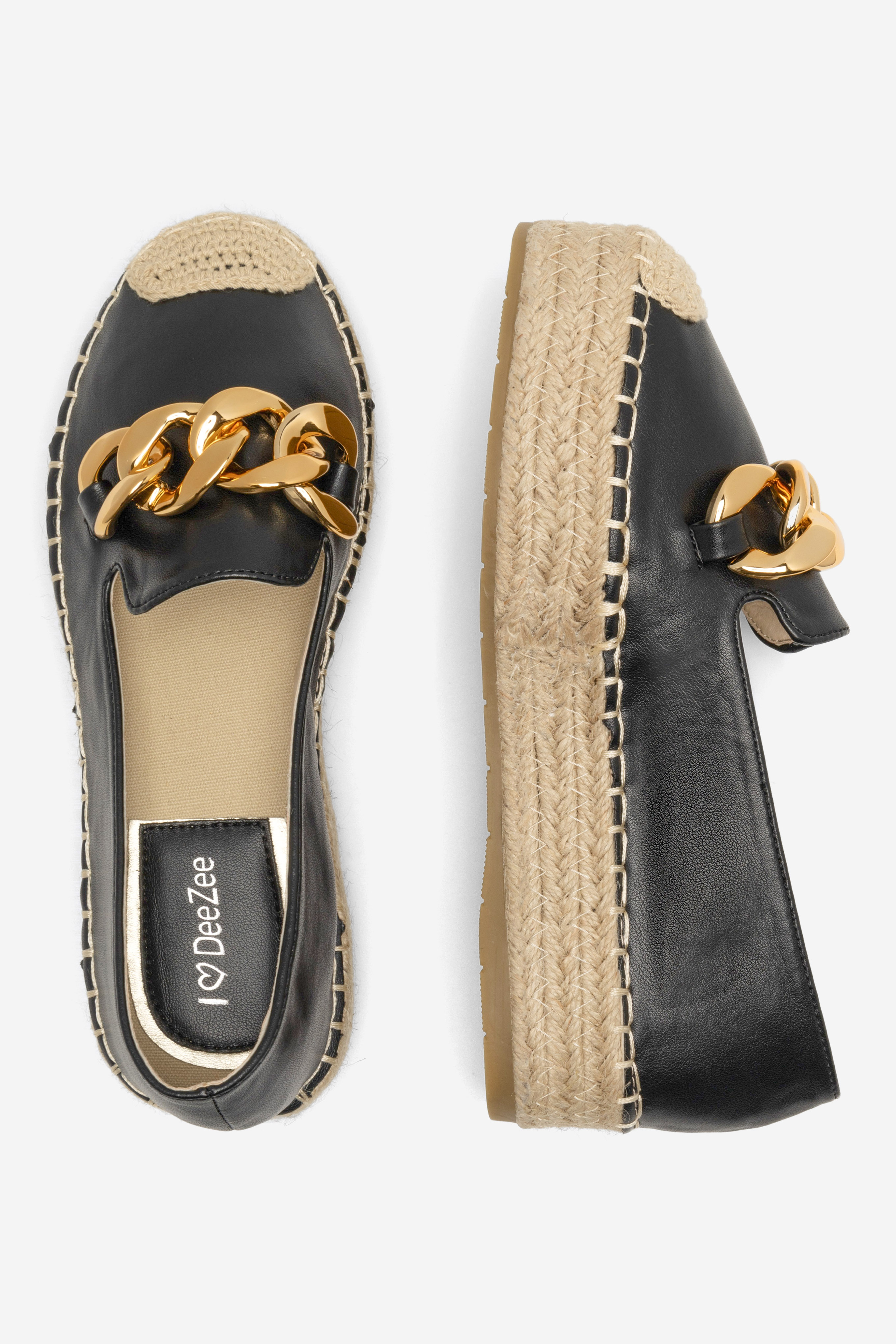 Espadrile Črna