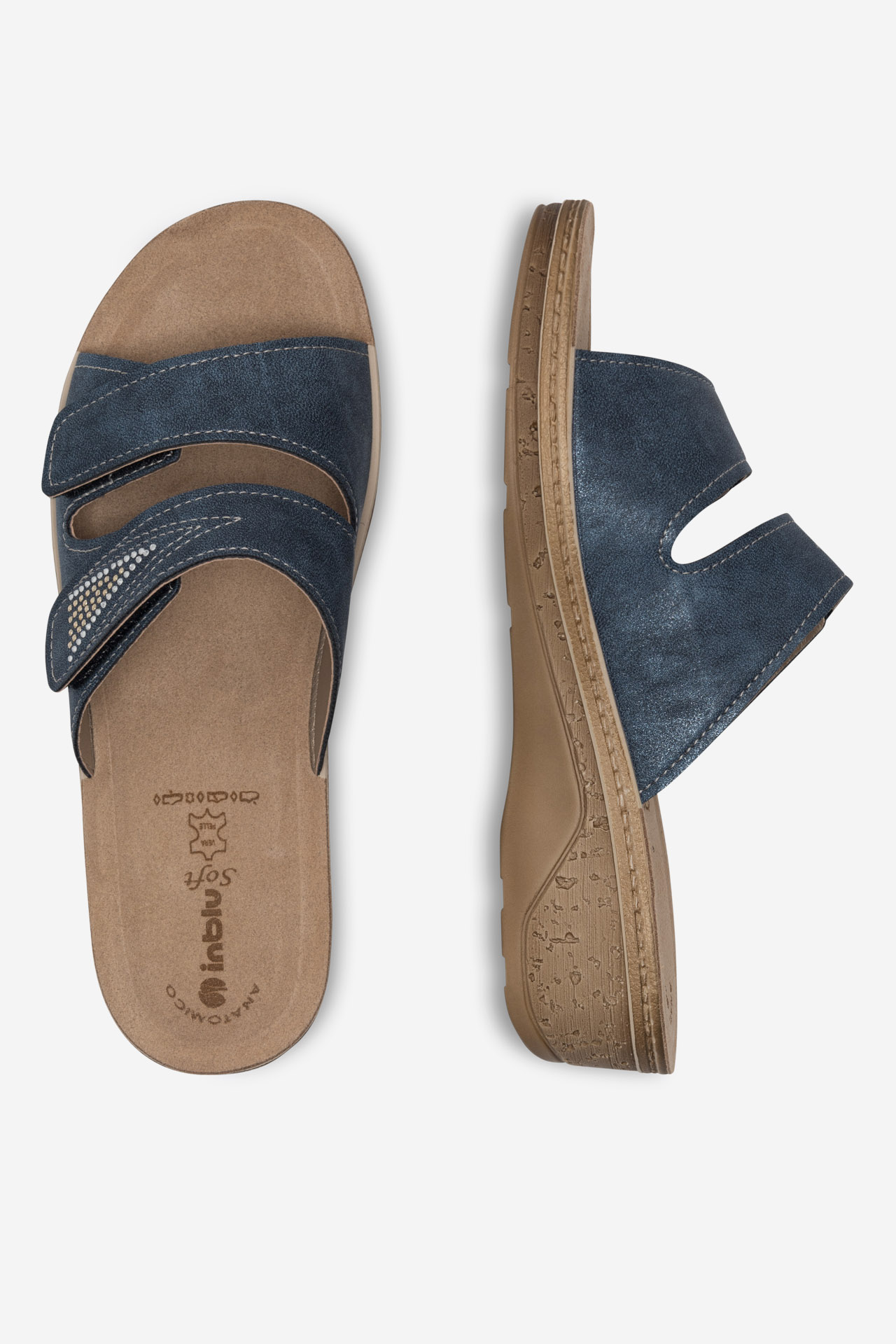 Pantofle TMAVĚ MODRÁ