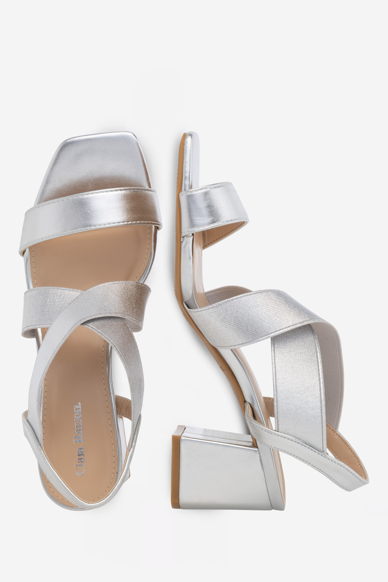 Sandále Strieborná