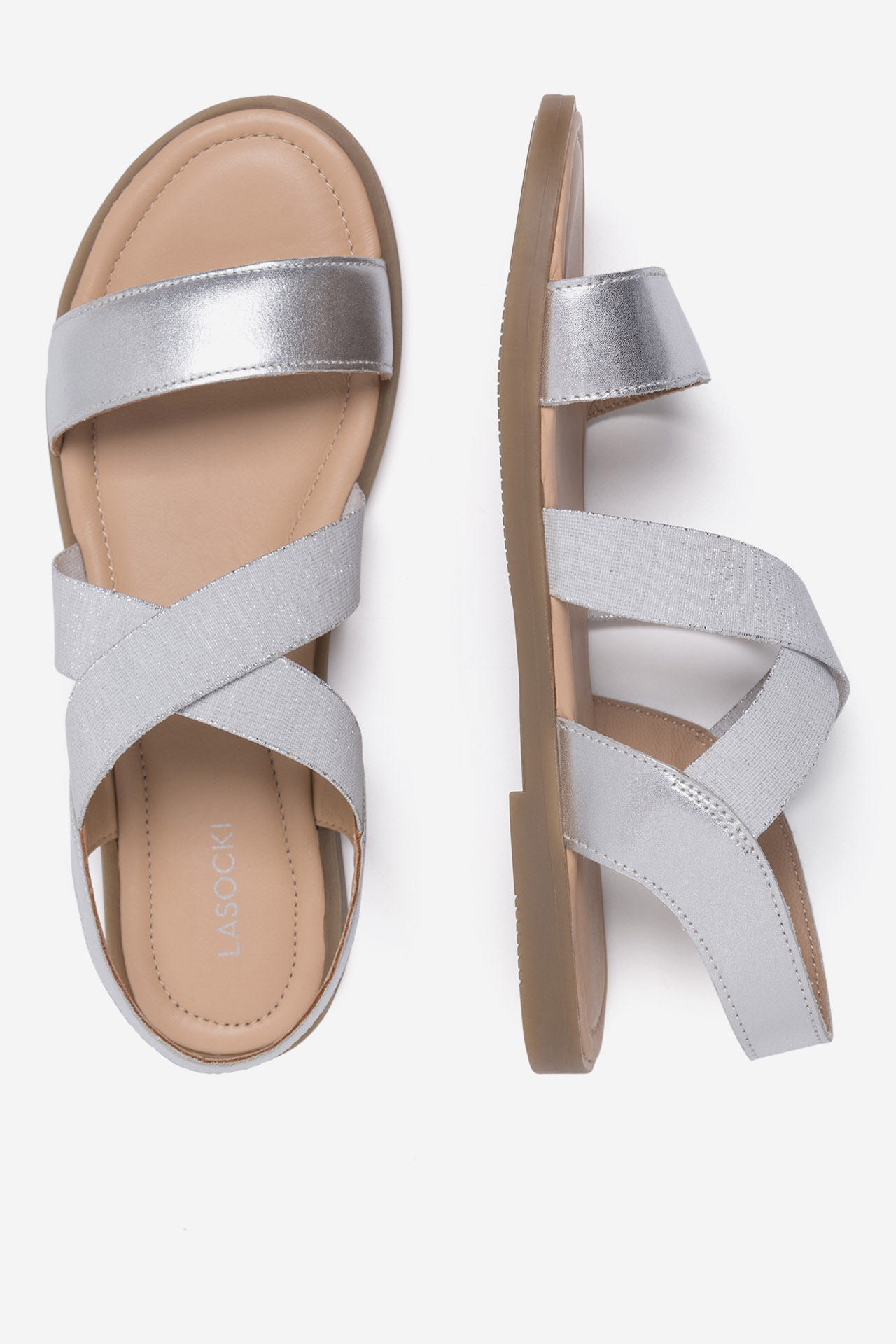Sandály STŘÍBRNÁ