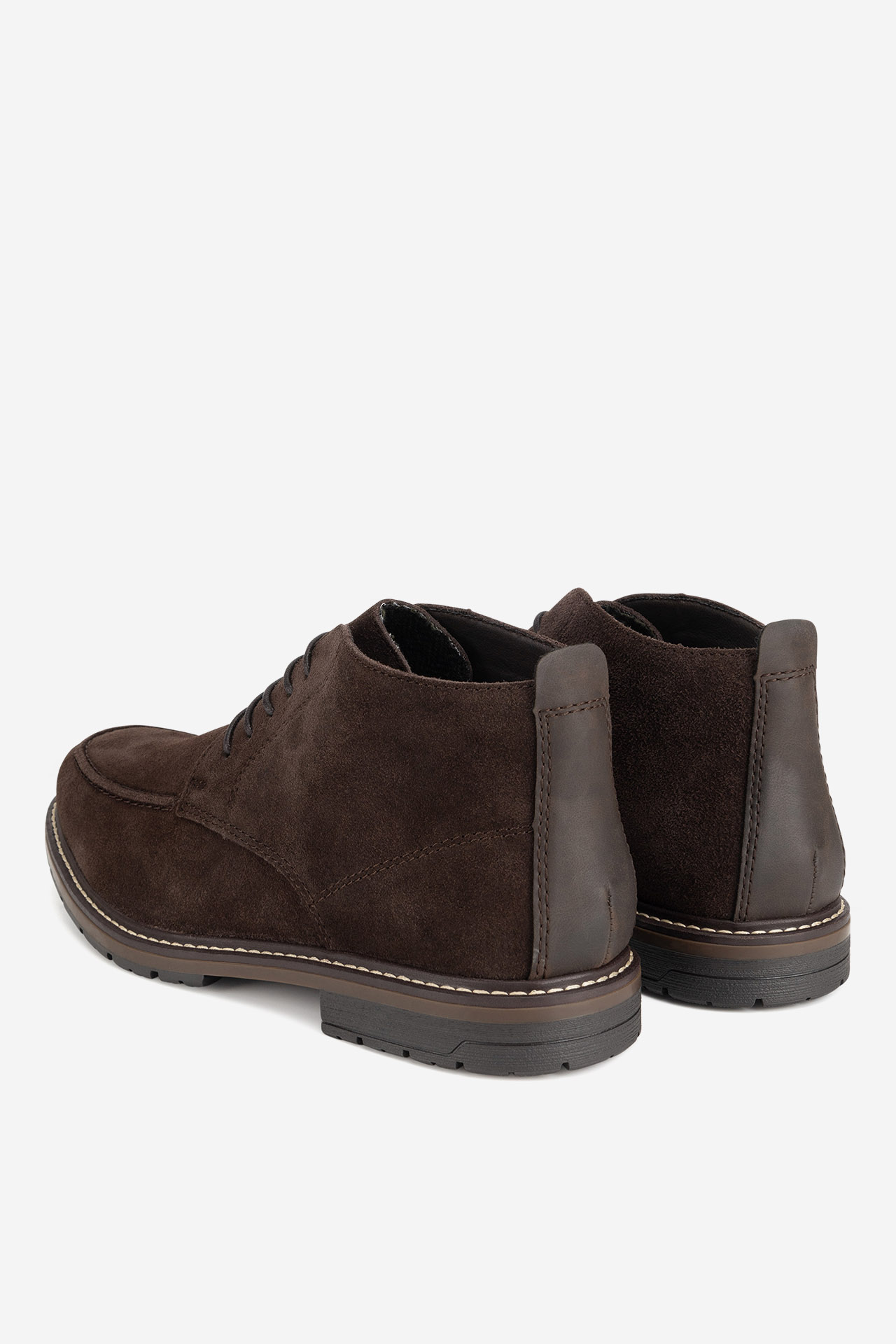 Šněrovací vyšší obuv HNĚDÁ