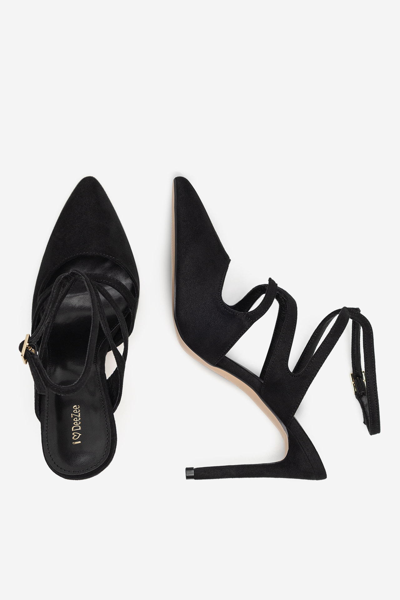 Čevlji z visoko peto Črna