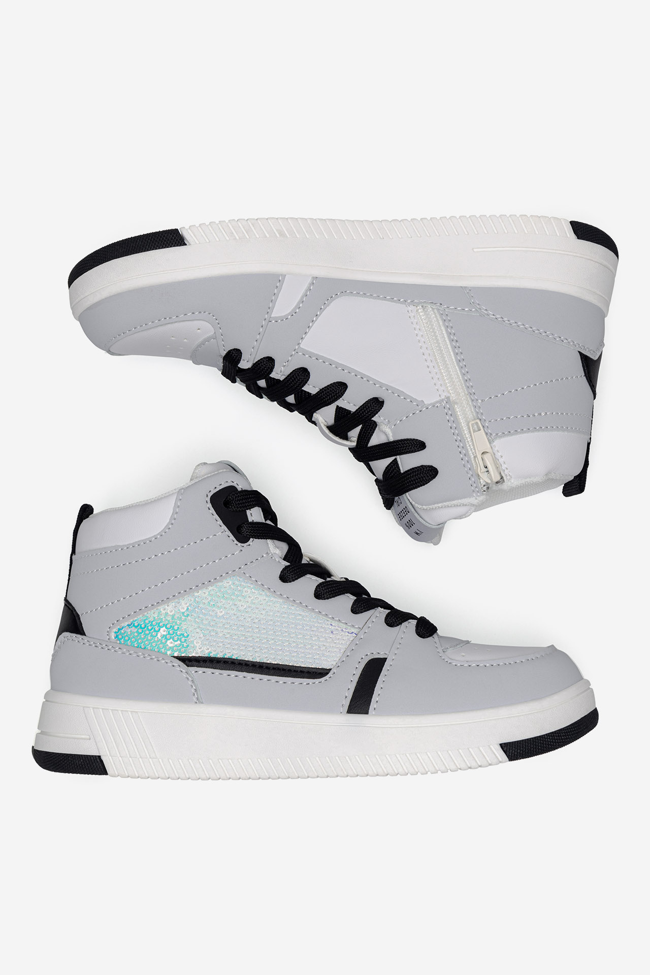 Šněrovací vyšší obuv ŠEDÁ