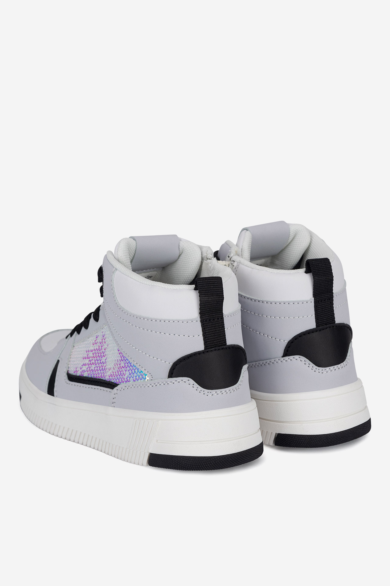 Šněrovací vyšší obuv ŠEDÁ