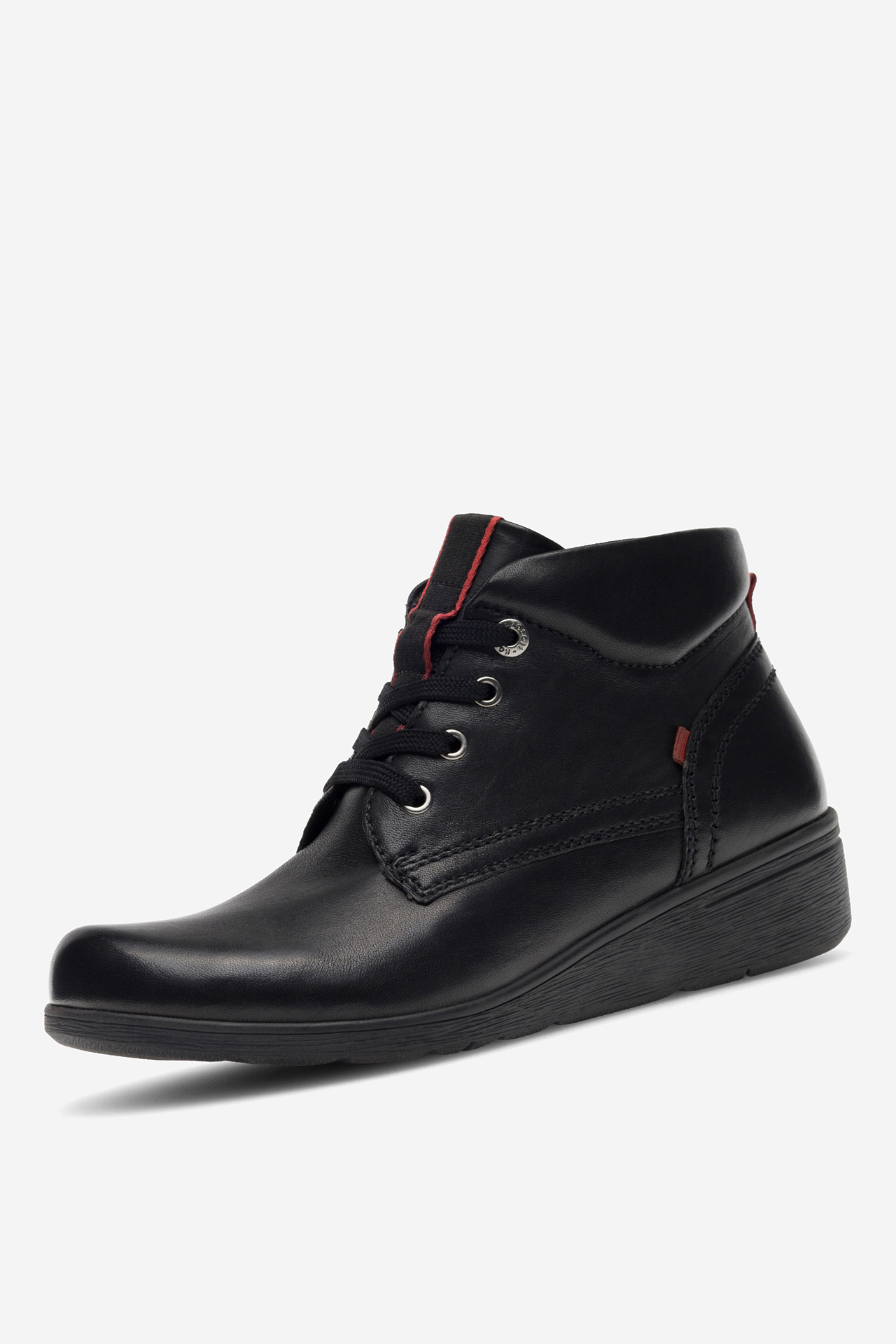 Šněrovací vyšší obuv ČERNÁ