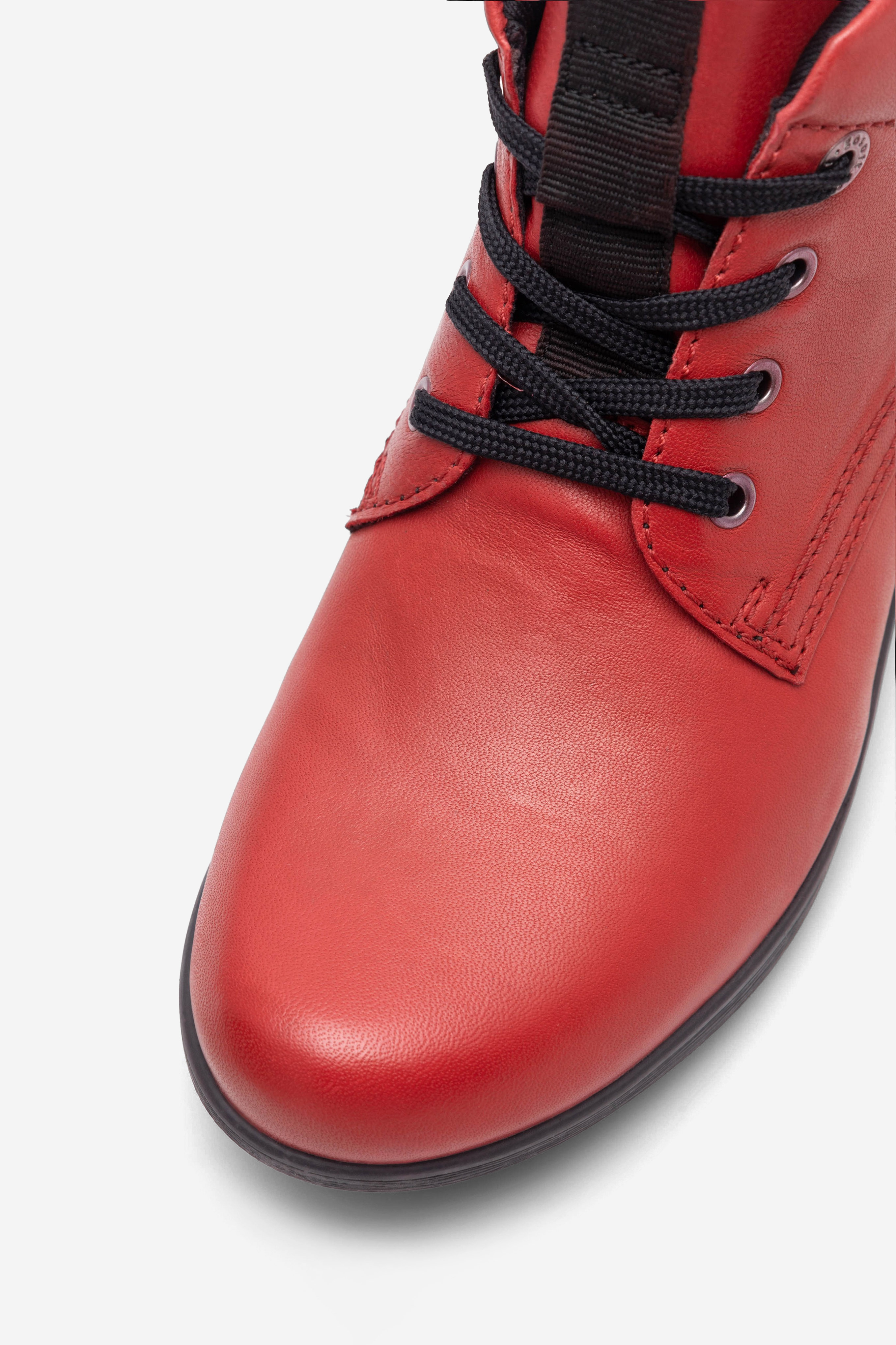Šněrovací vyšší obuv ČERVENÁ