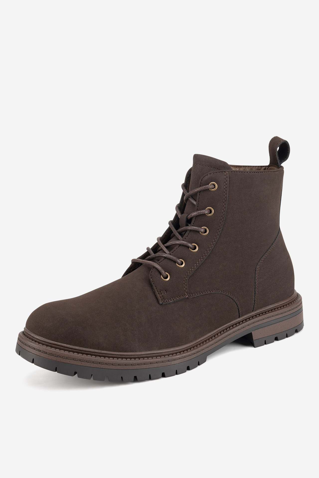 Gležnjarji z vezalkami Čokoladno rjava