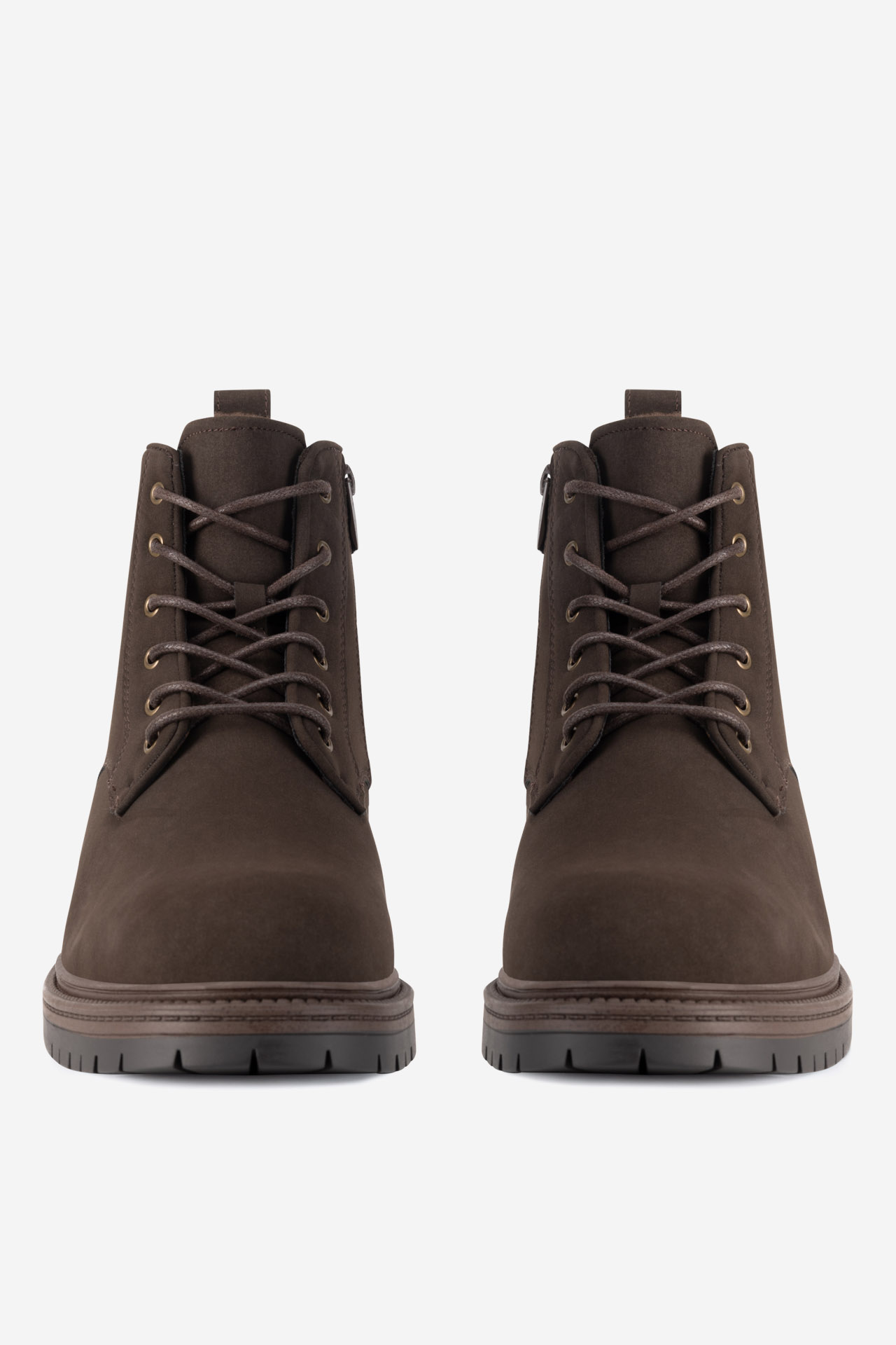 Gležnjarji z vezalkami Čokoladno rjava