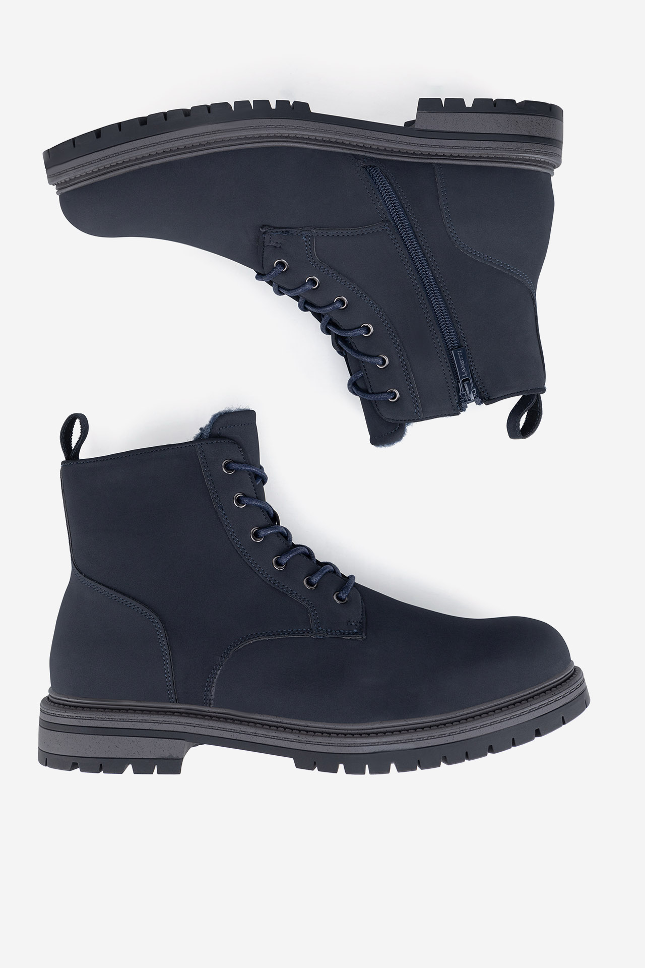 Gležnjarji z vezalkami Mornarsko modra