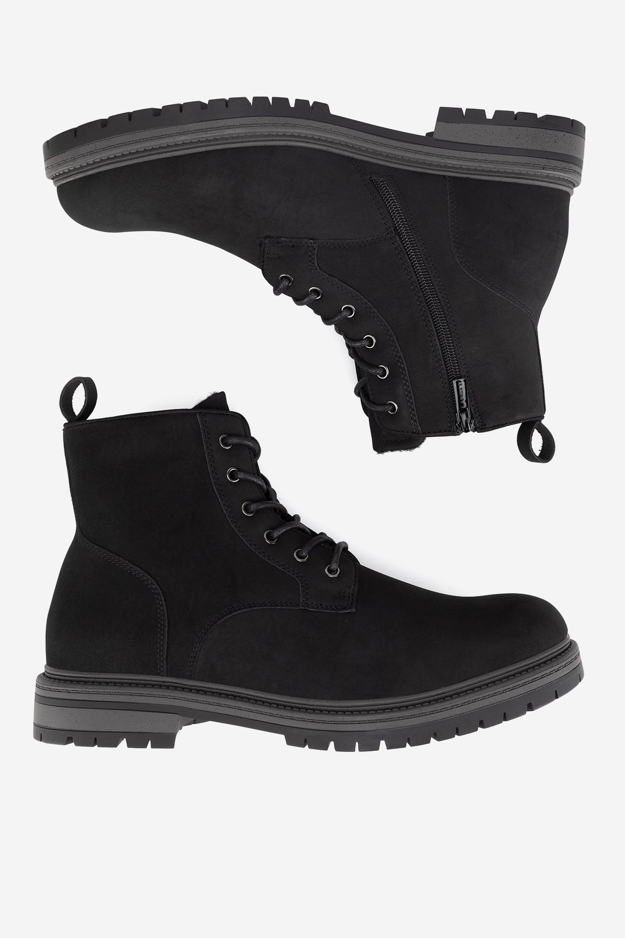 Gležnjarji z vezalkami Črna